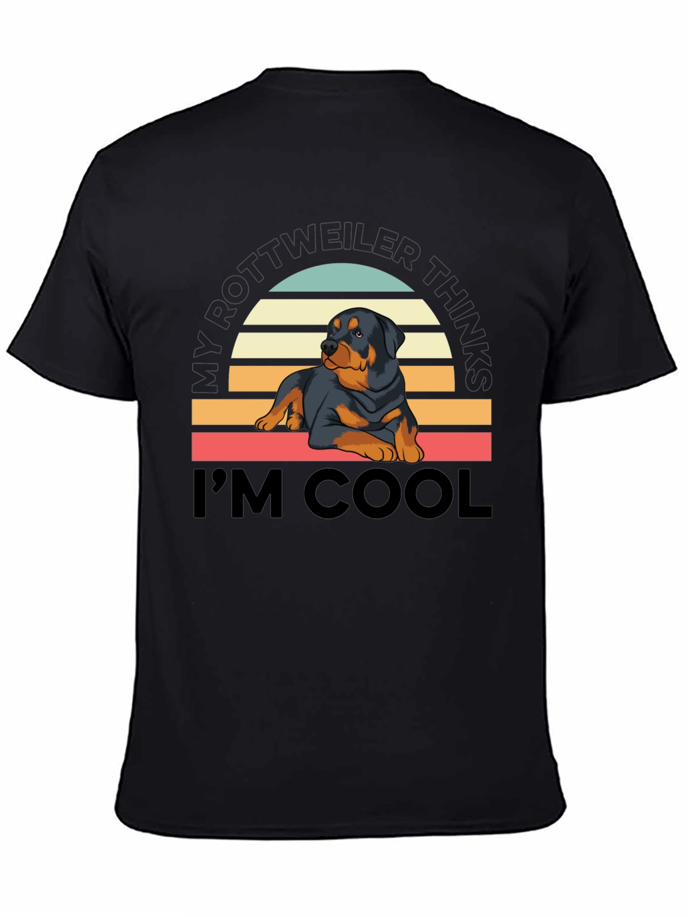 Cool Rottweiler Sunset T-Shirt – Vintage Dog Lover Graphic Tee