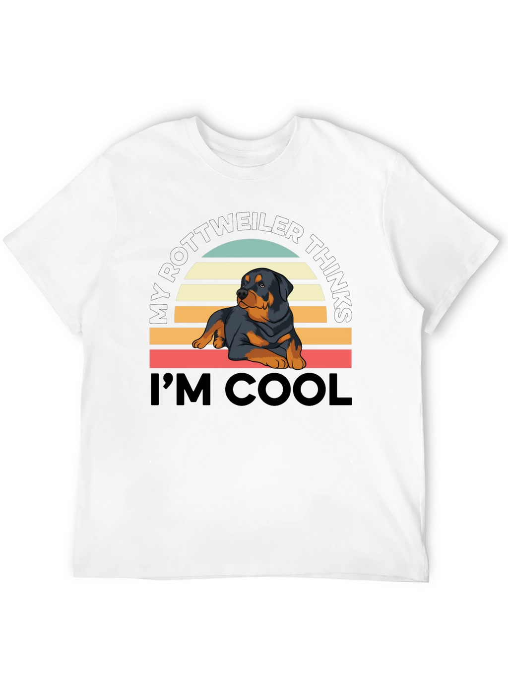 Cool Rottweiler Sunset T-Shirt – Vintage Dog Lover Graphic Tee