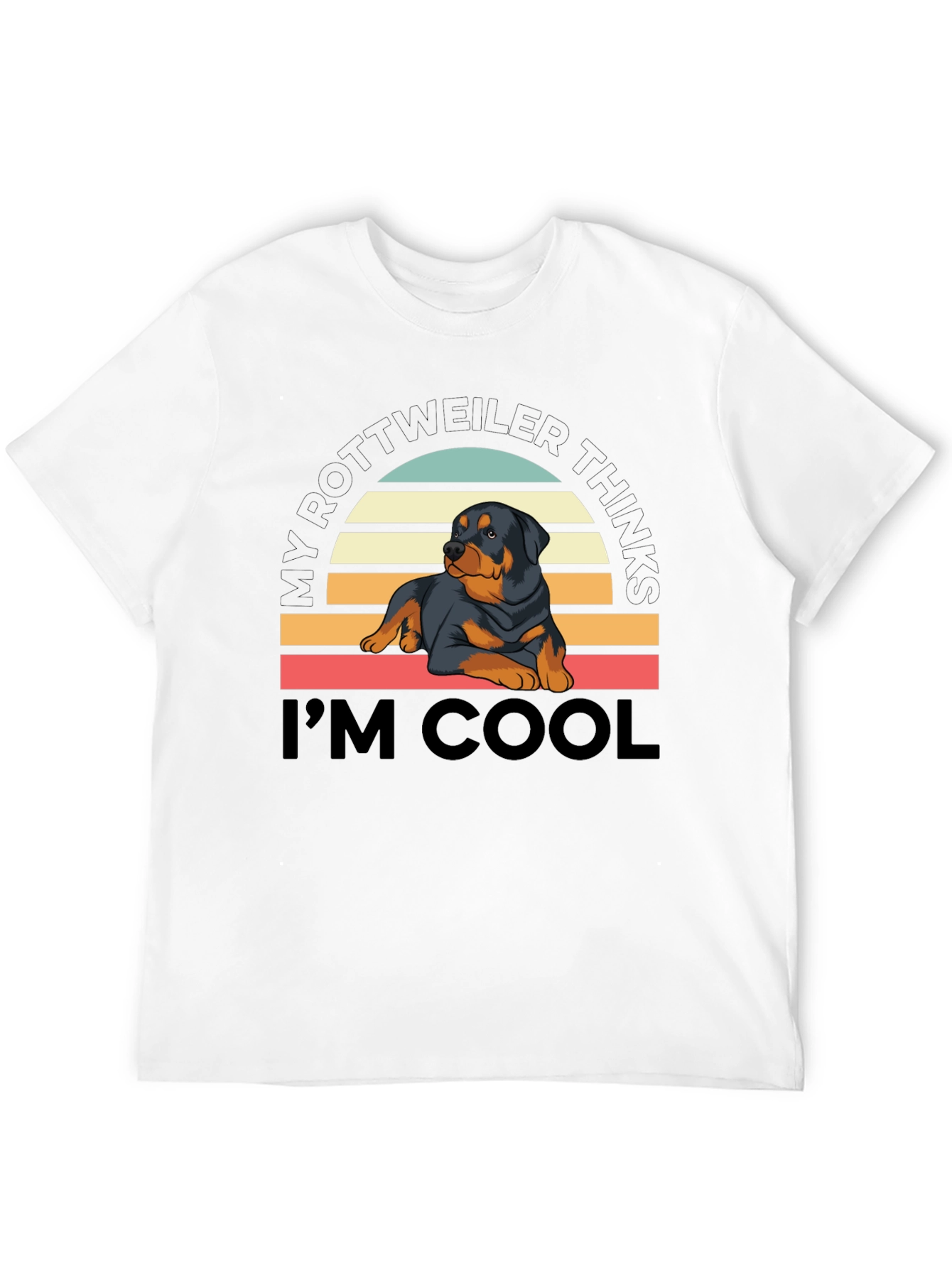 Cool Rottweiler Sunset T-Shirt – Vintage Dog Lover Graphic Tee