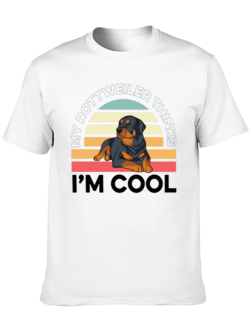 Cool Rottweiler Sunset T-Shirt – Vintage Dog Lover Graphic Tee