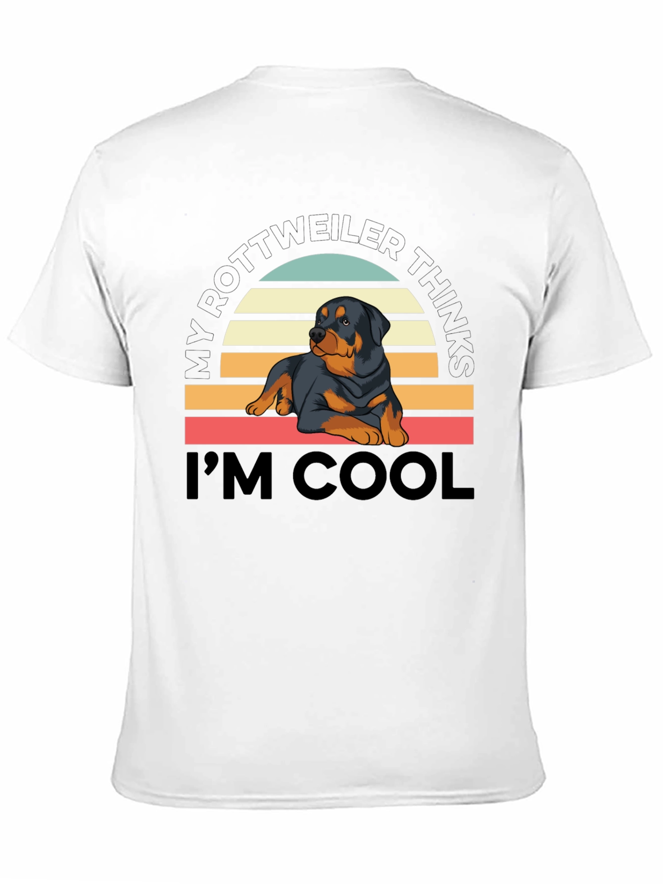 Cool Rottweiler Sunset T-Shirt – Vintage Dog Lover Graphic Tee