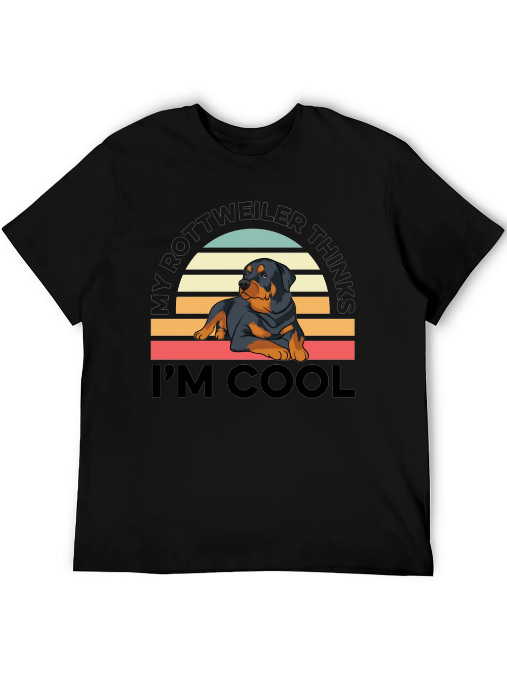 Cool Rottweiler Sunset T-Shirt – Vintage Dog Lover Graphic Tee