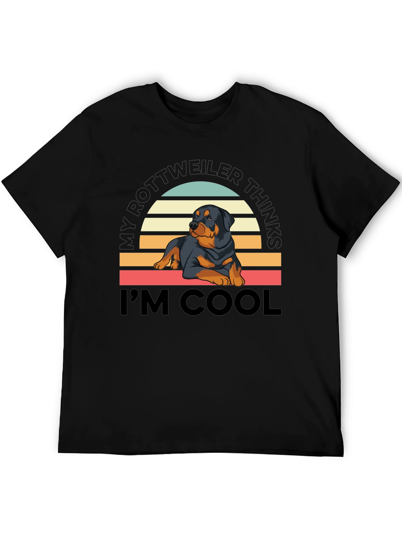 Cool Rottweiler Sunset T-Shirt – Vintage Dog Lover Graphic Tee