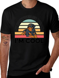 Cool Rottweiler Sunset T-Shirt – Vintage Dog Lover Graphic Tee