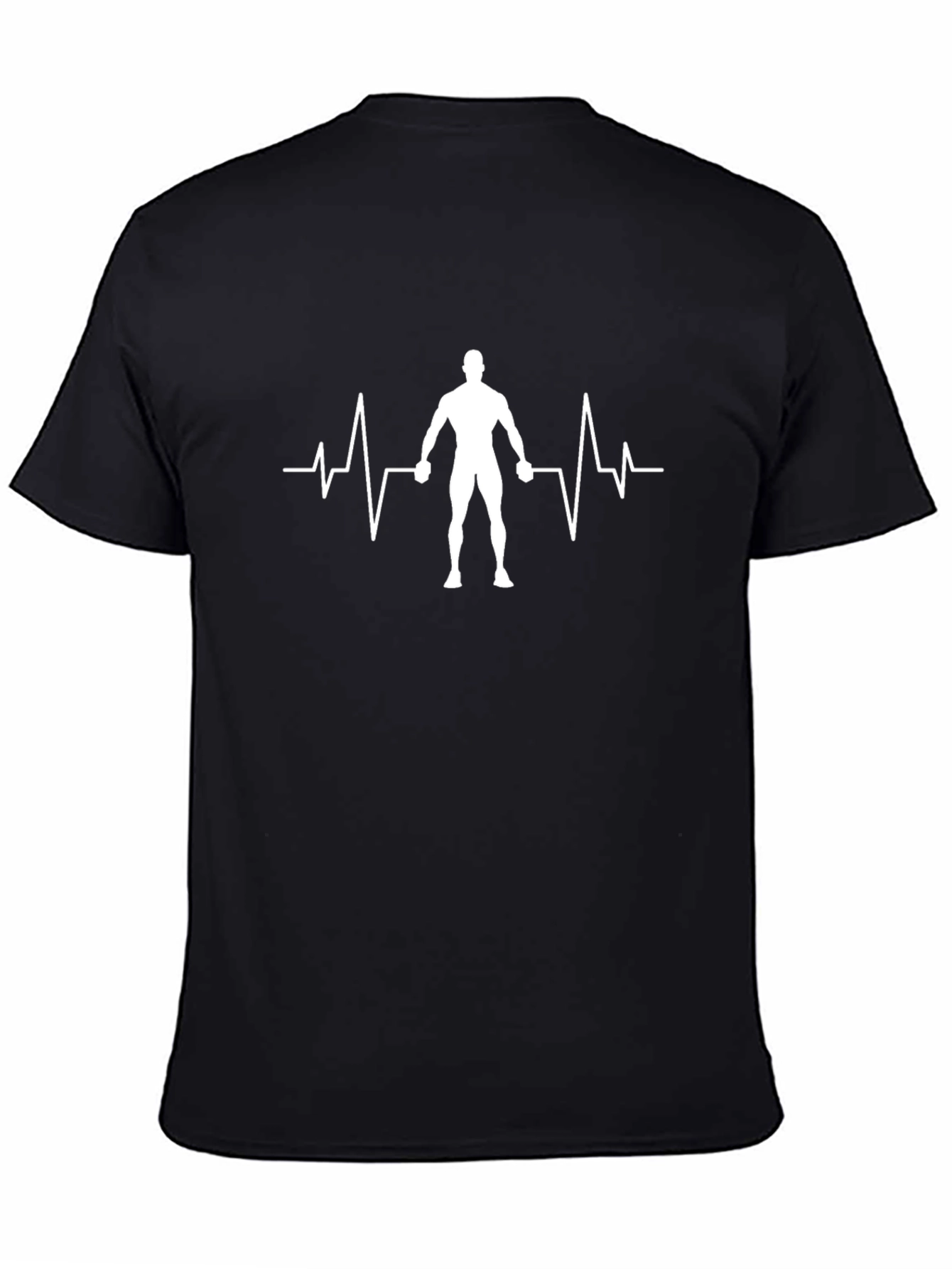 Fitness Heartbeat T-Shirt - Black