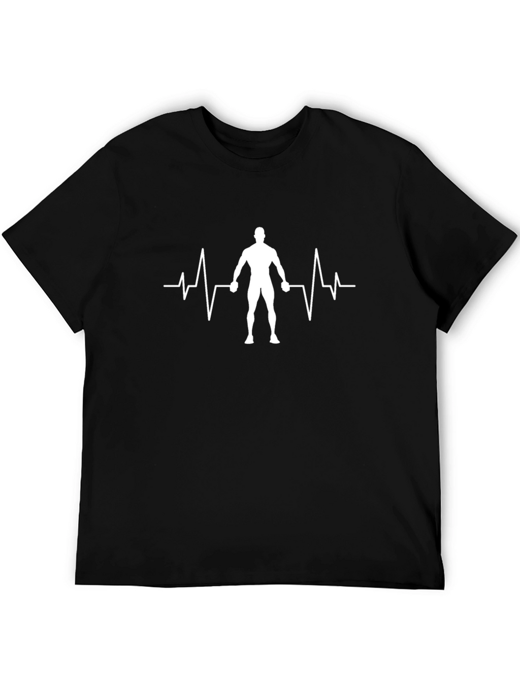 Fitness Heartbeat T-Shirt - Black