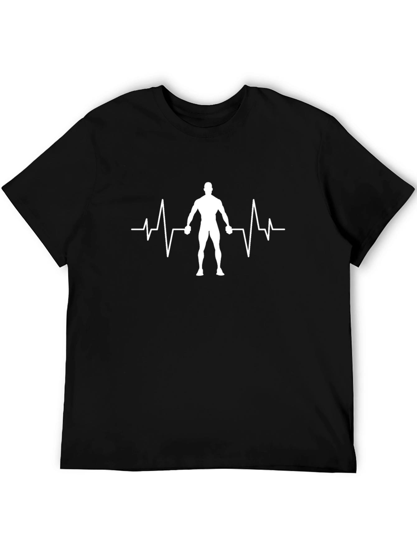 Fitness Heartbeat T-Shirt - Black