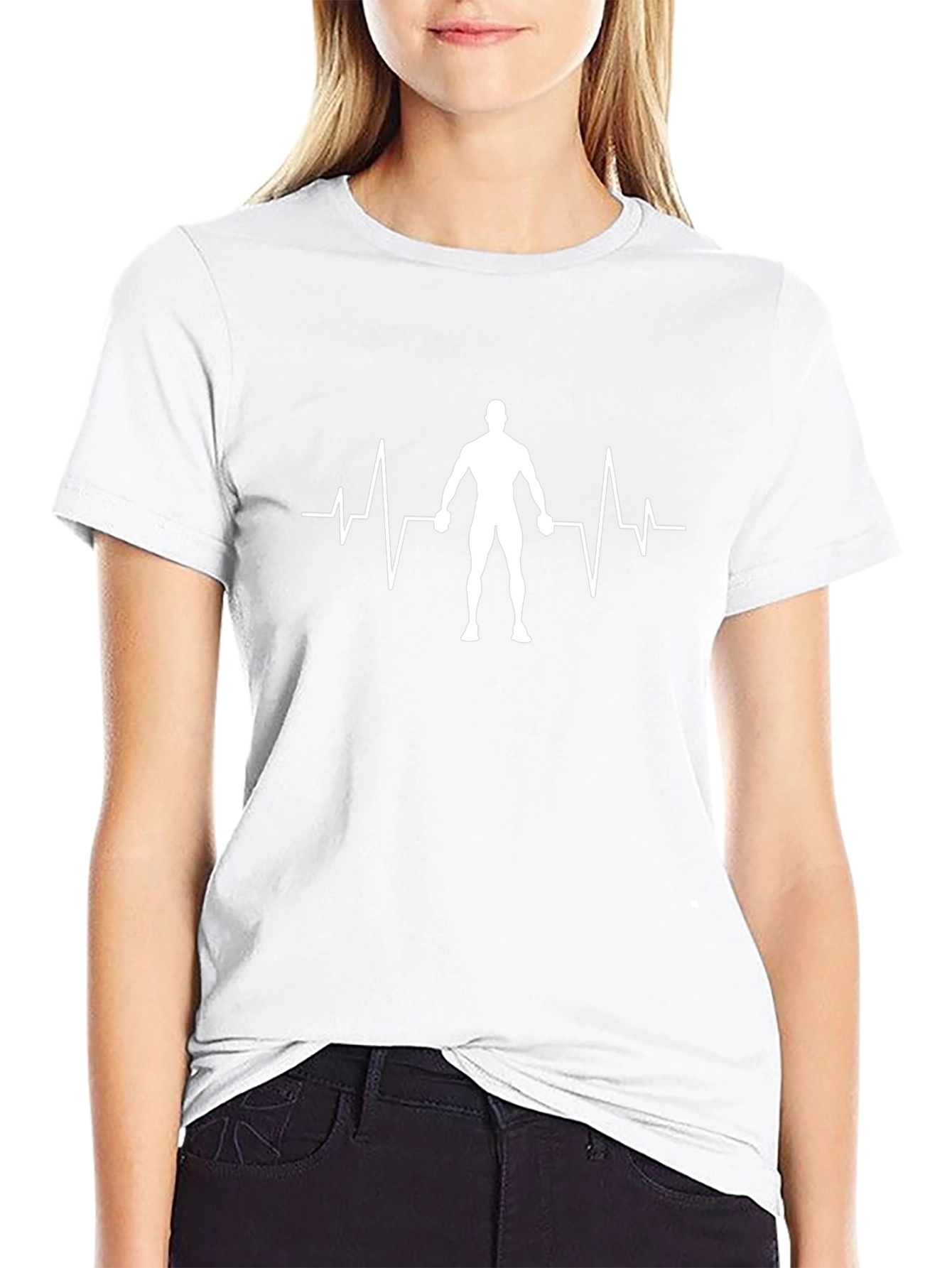 Fitness Heartbeat T-Shirt - Black