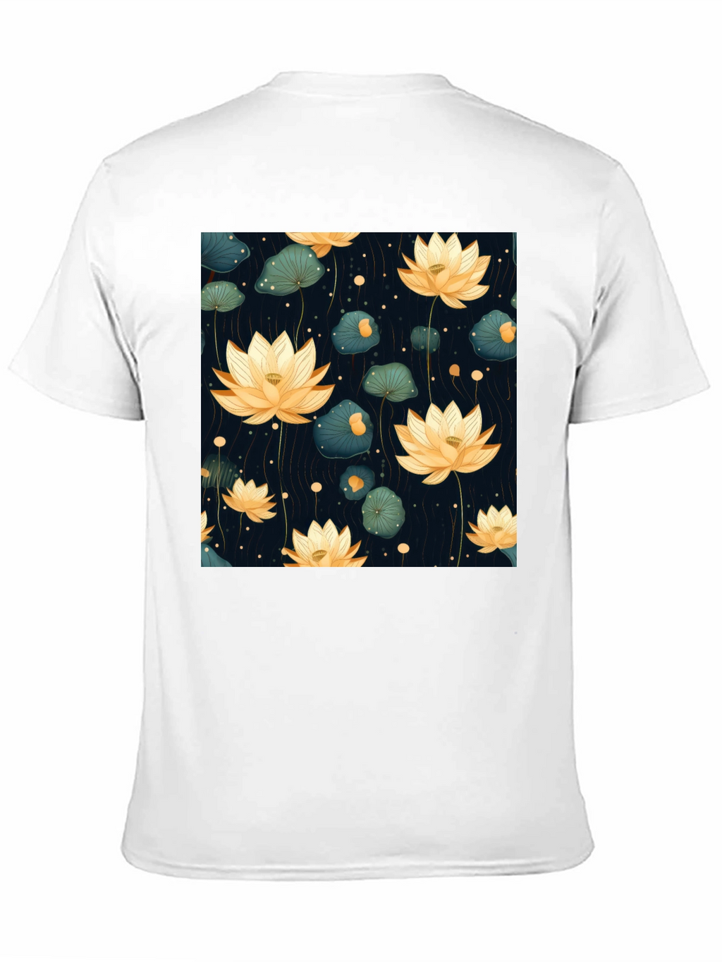 Lotus Flower Graphic Tee - Stylish Black T-Shirt