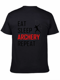 Eat Sleep Archery Repeat Black T-Shirt