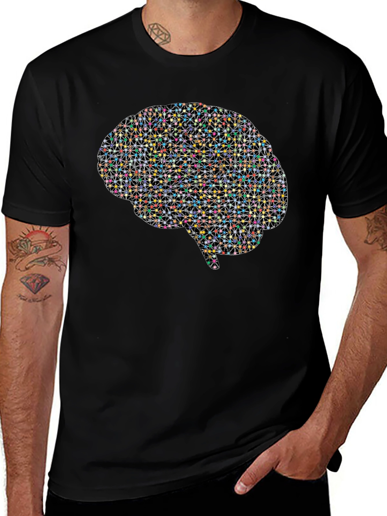 Brain Graphic Black T-Shirt - Unisex Tee