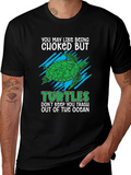 Humorous Turtle T-Shirt - Ocean Conservation Tee