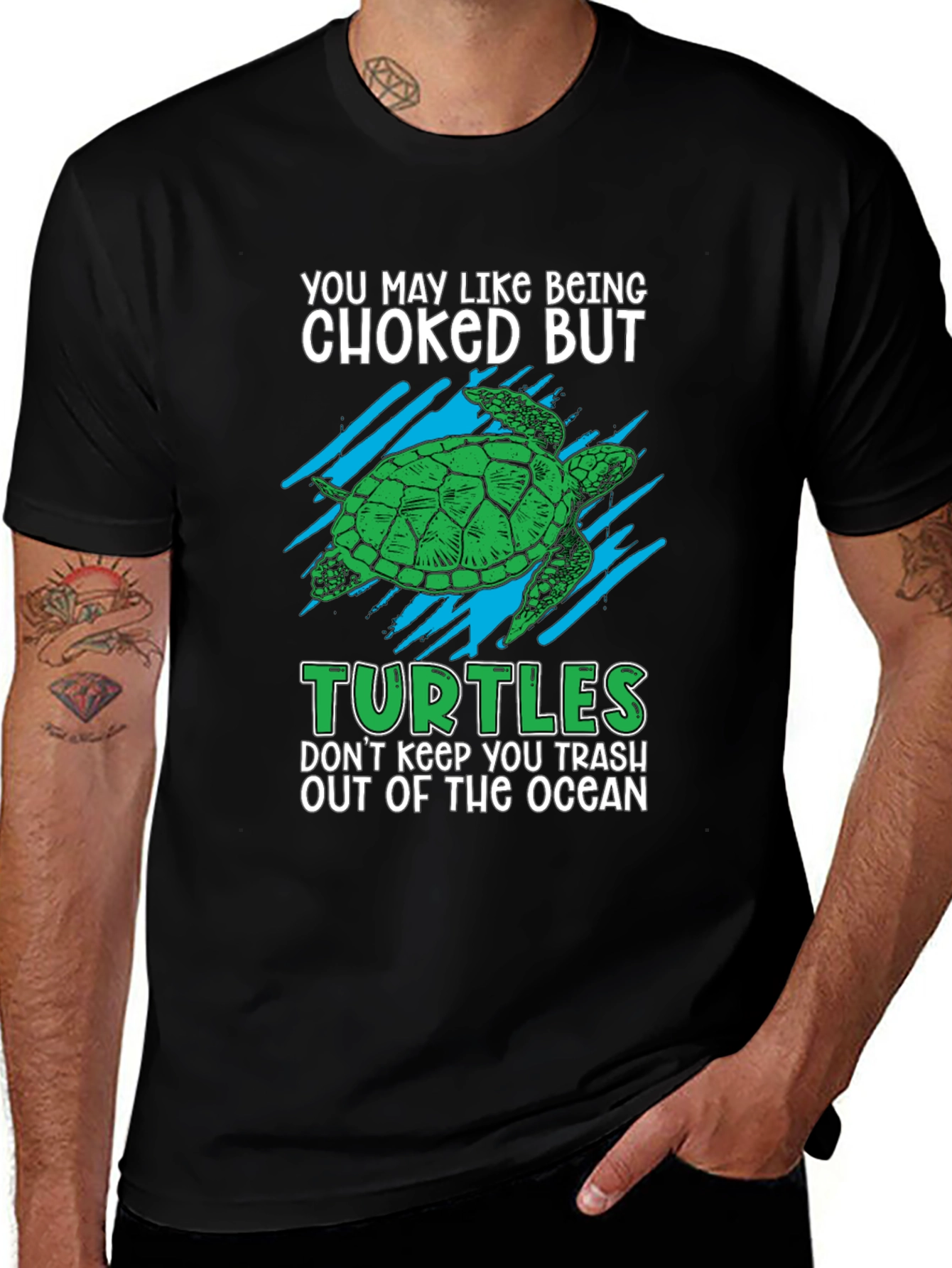 Humorous Turtle T-Shirt - Ocean Conservation Tee