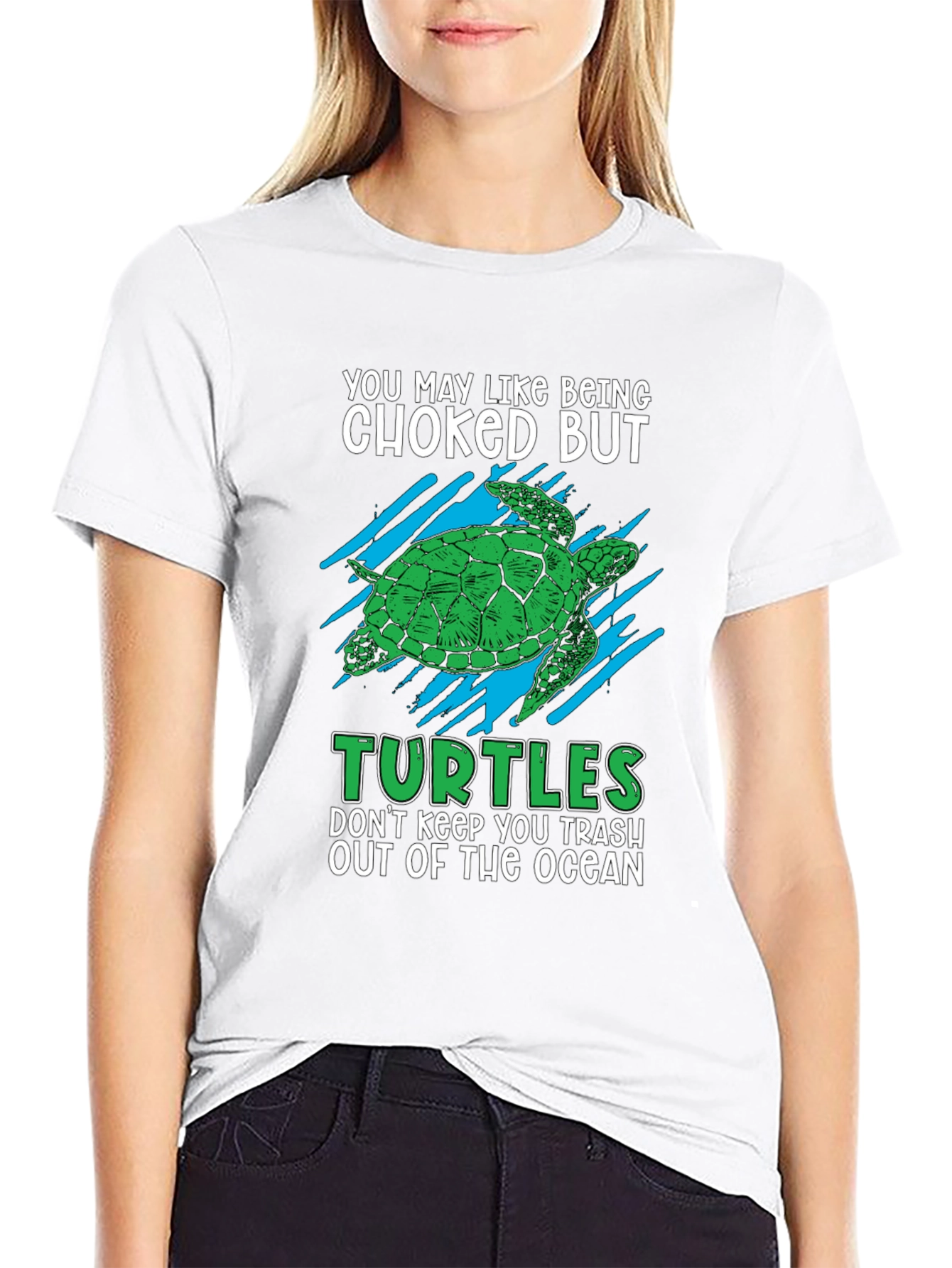 Humorous Turtle T-Shirt - Ocean Conservation Tee
