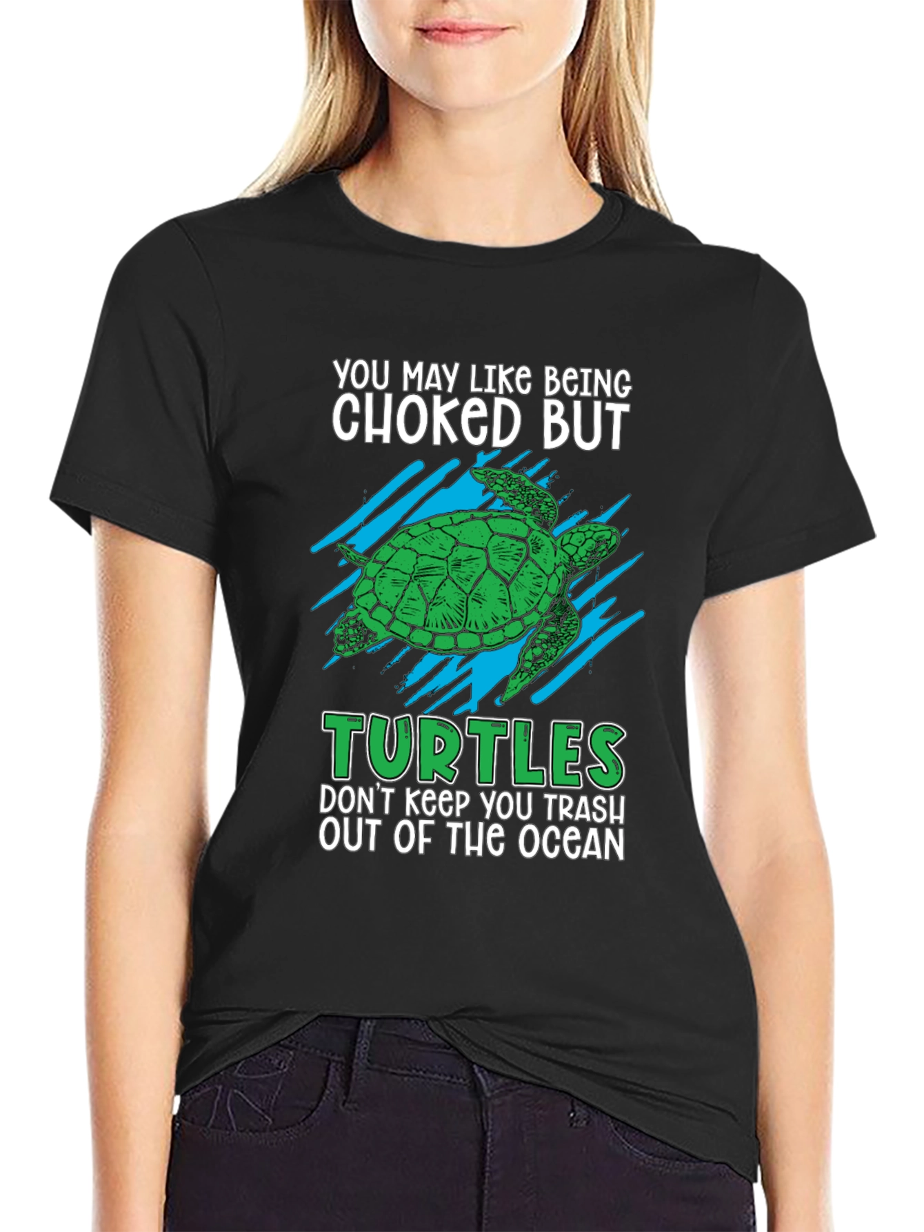 Humorous Turtle T-Shirt - Ocean Conservation Tee