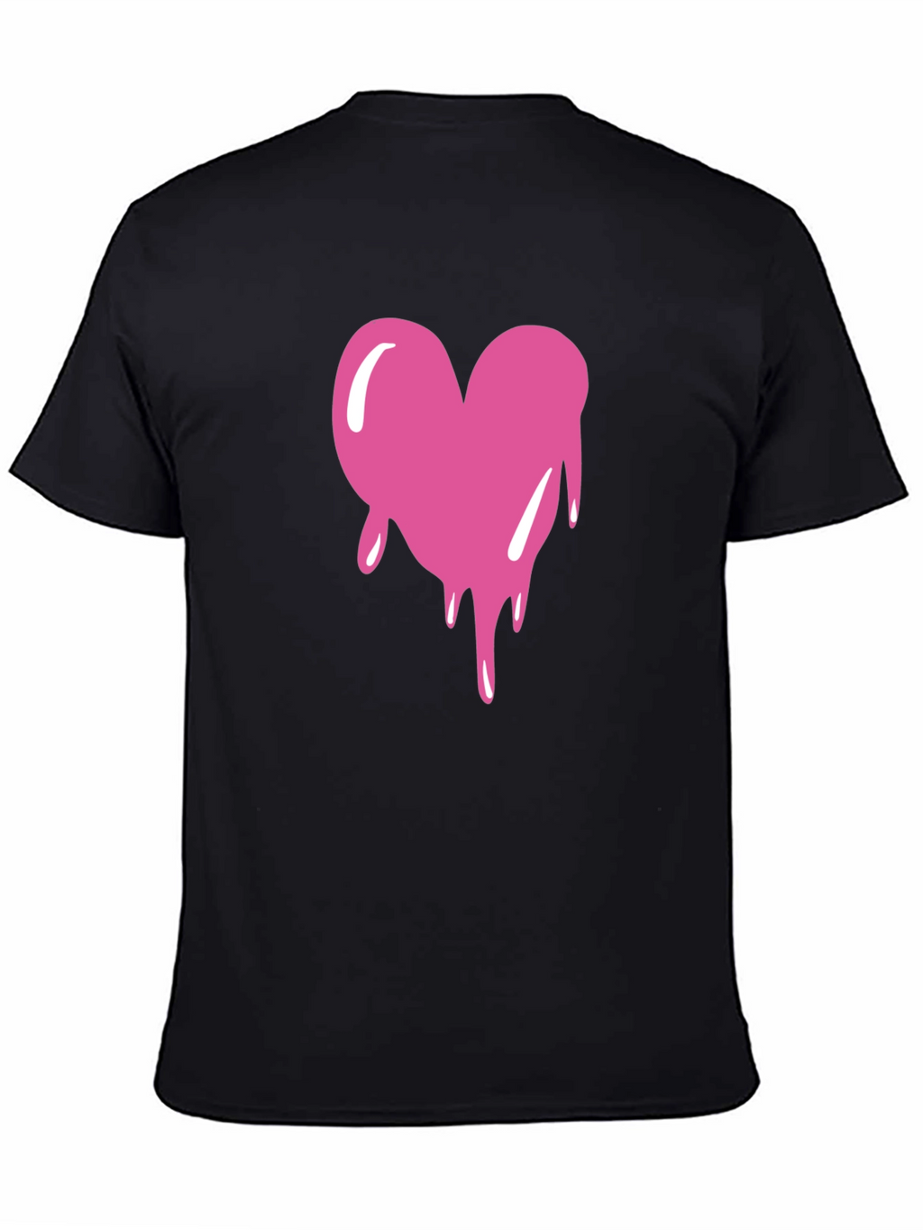 Dripping Heart Graphic Tee - Black T-Shirt