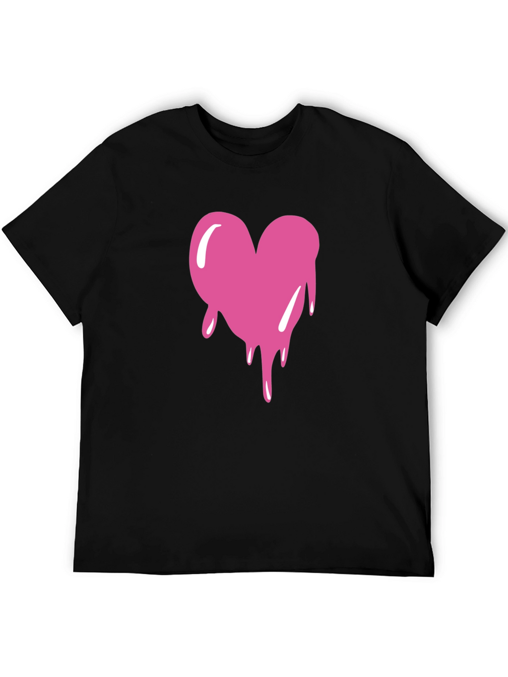 Dripping Heart Graphic Tee - Black T-Shirt