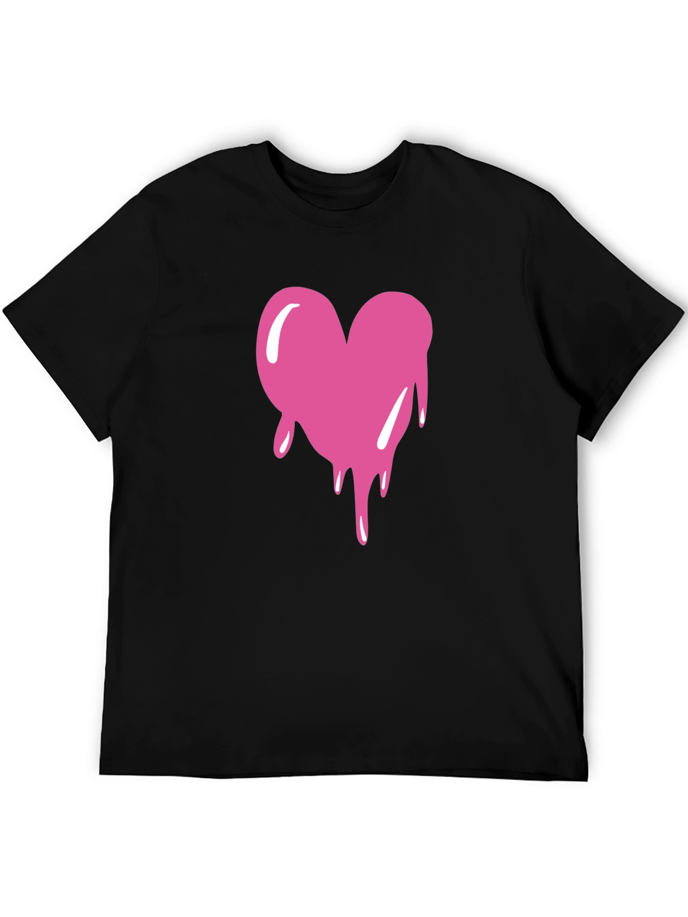 Dripping Heart Graphic Tee - Black T-Shirt