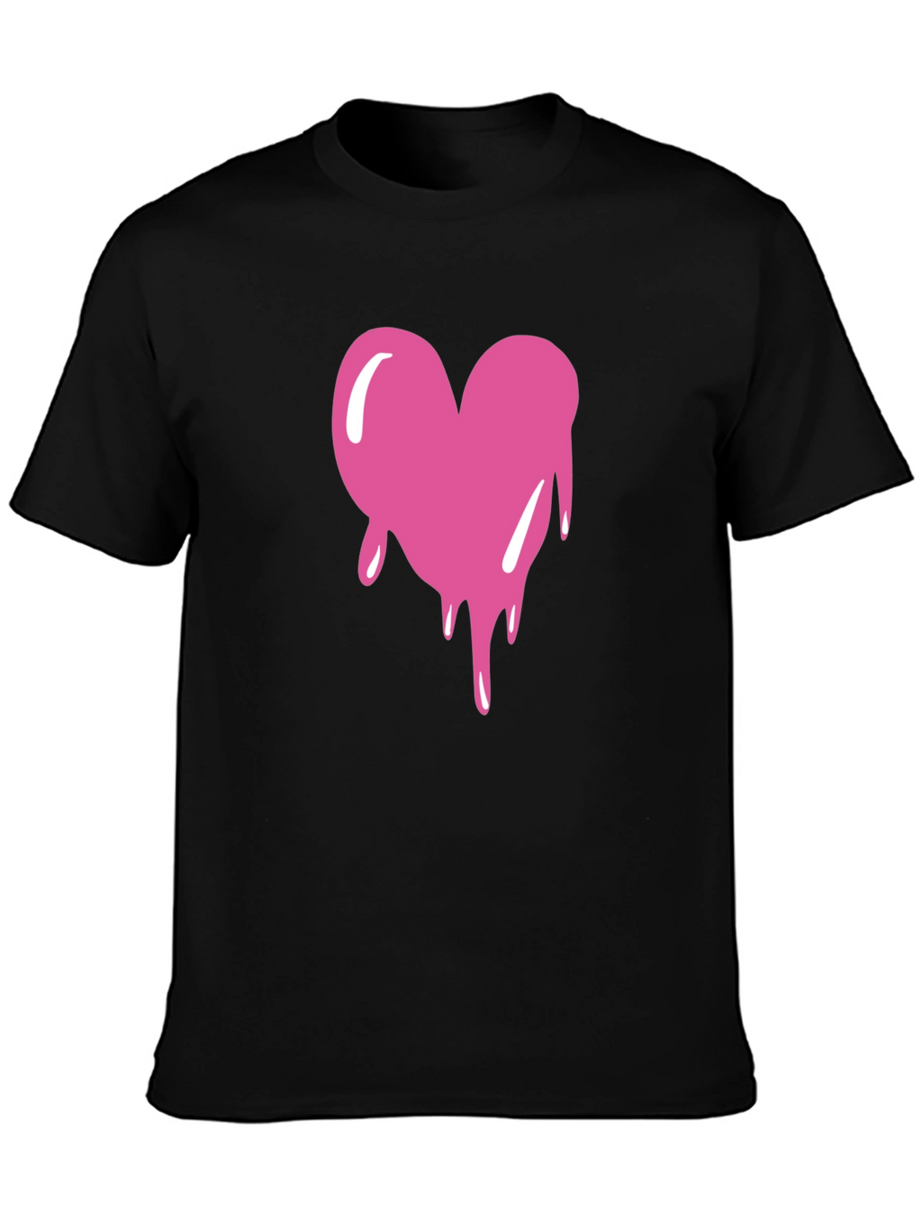 Dripping Heart Graphic Tee - Black T-Shirt