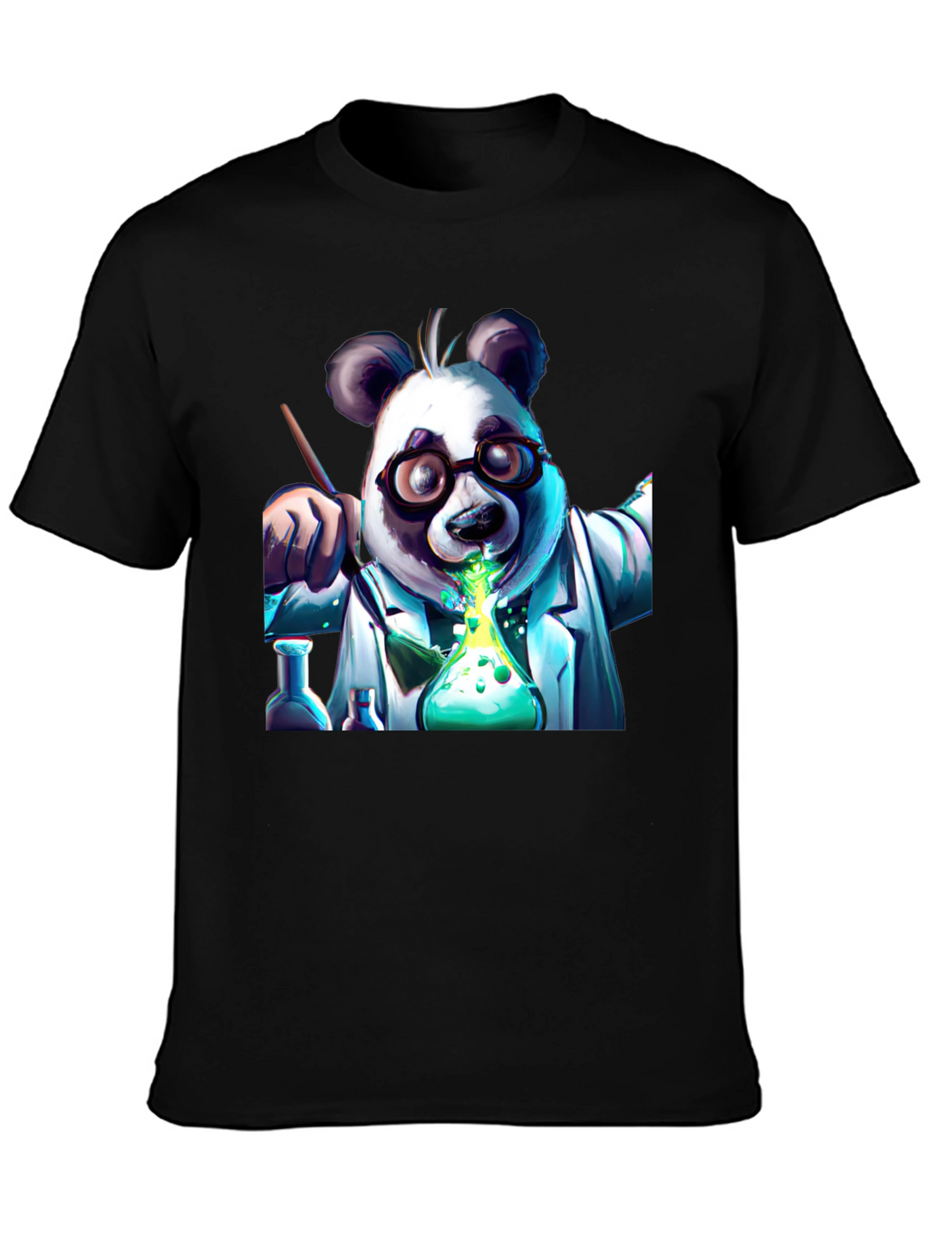 Panda Scientist Graphic T-Shirt - Cool Experiment Design