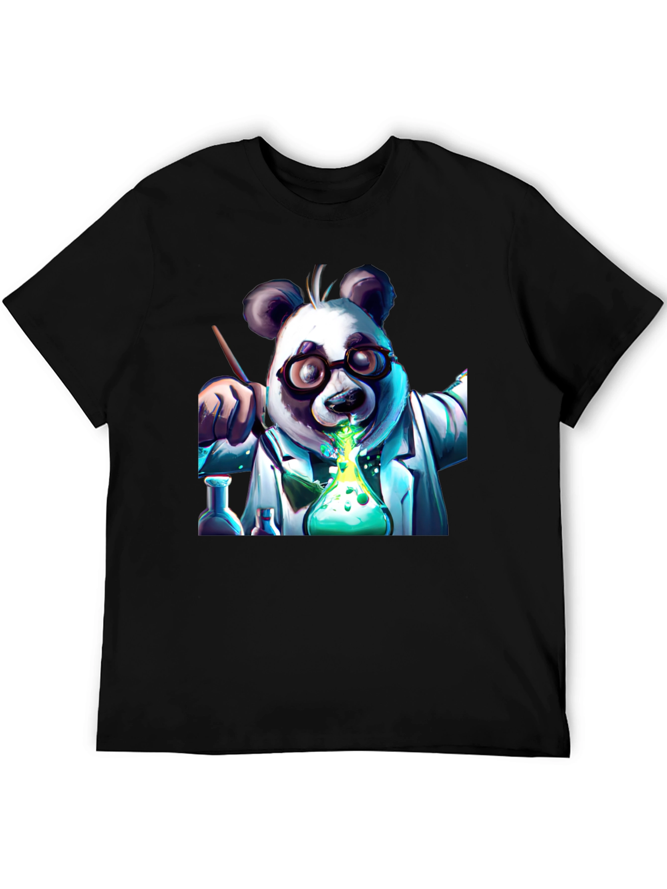 Panda Scientist Graphic T-Shirt - Cool Experiment Design