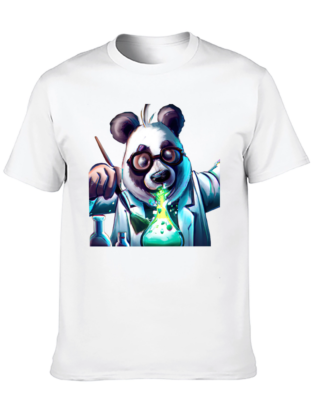 Panda Scientist Graphic T-Shirt - Cool Experiment Design
