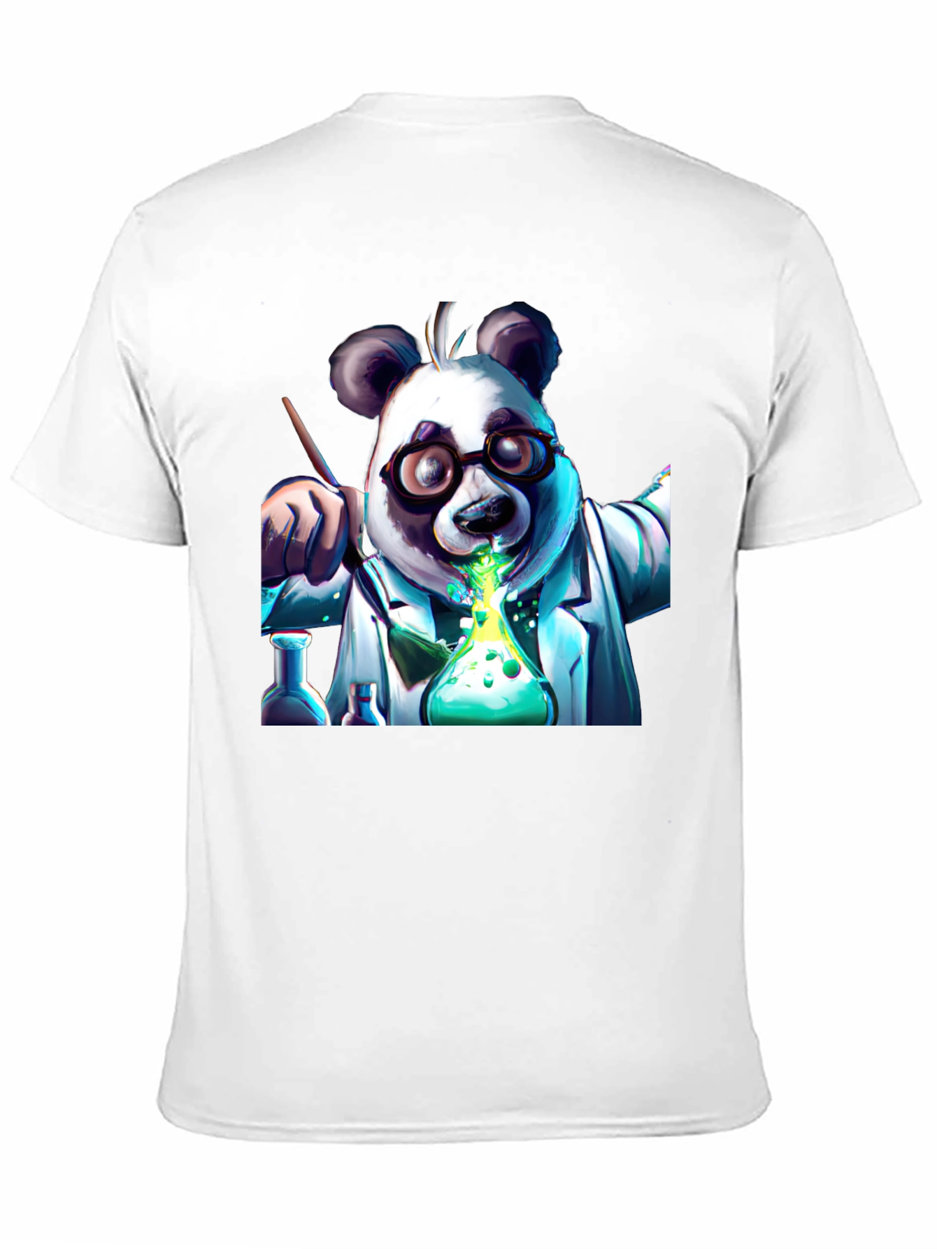 Panda Scientist Graphic T-Shirt - Cool Experiment Design