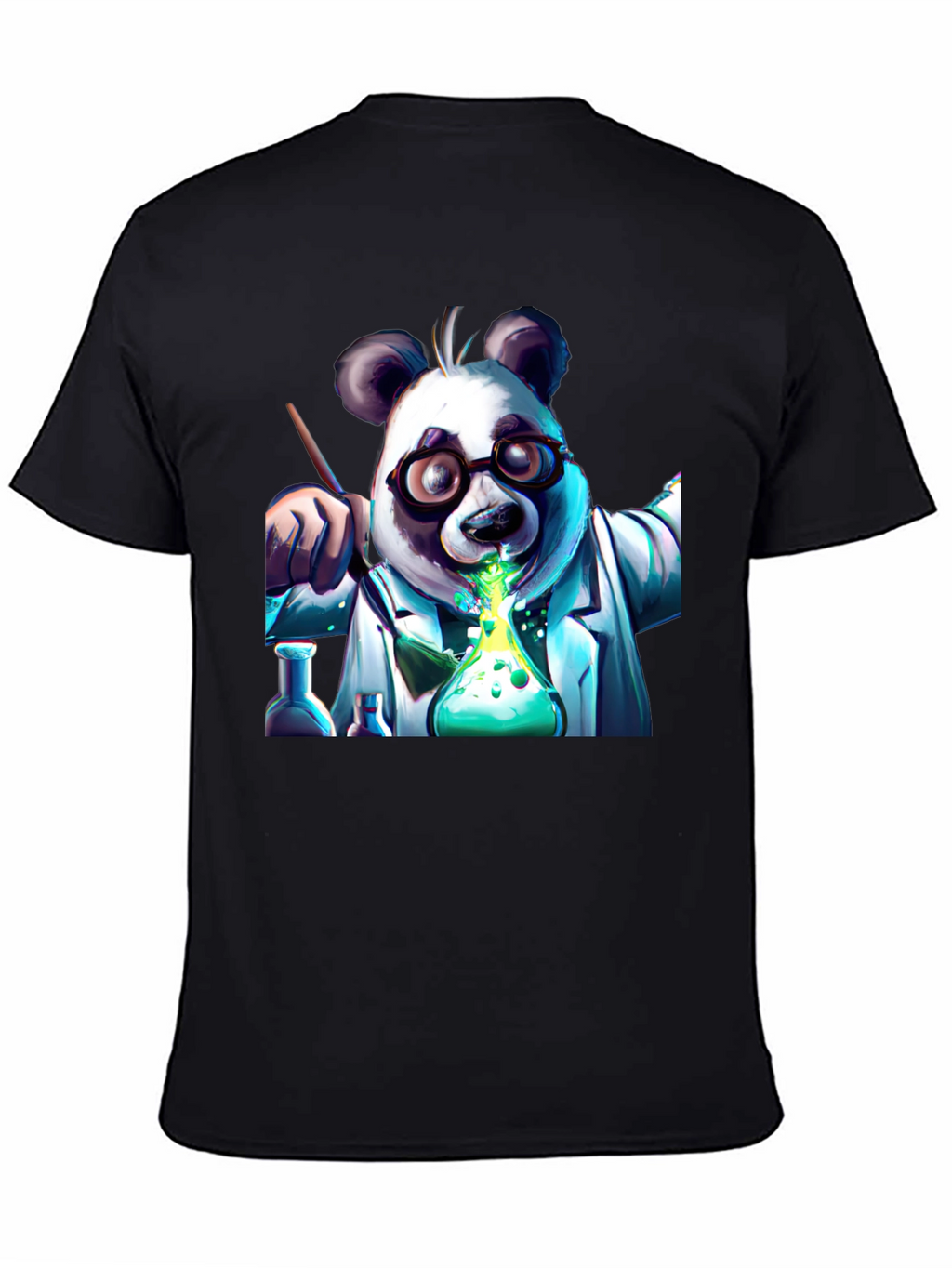 Panda Scientist Graphic T-Shirt - Cool Experiment Design