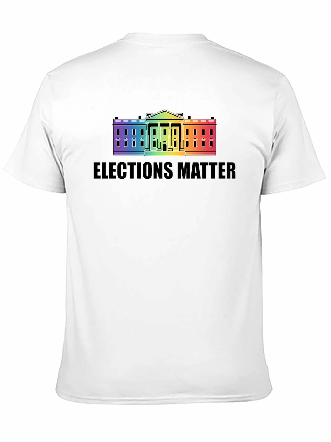 Elections Matter Rainbow White House Graphic T-Shirt