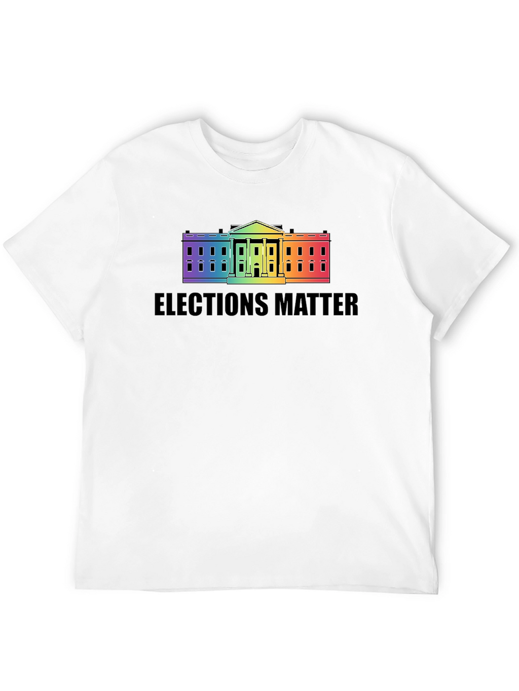 Elections Matter Rainbow White House Graphic T-Shirt