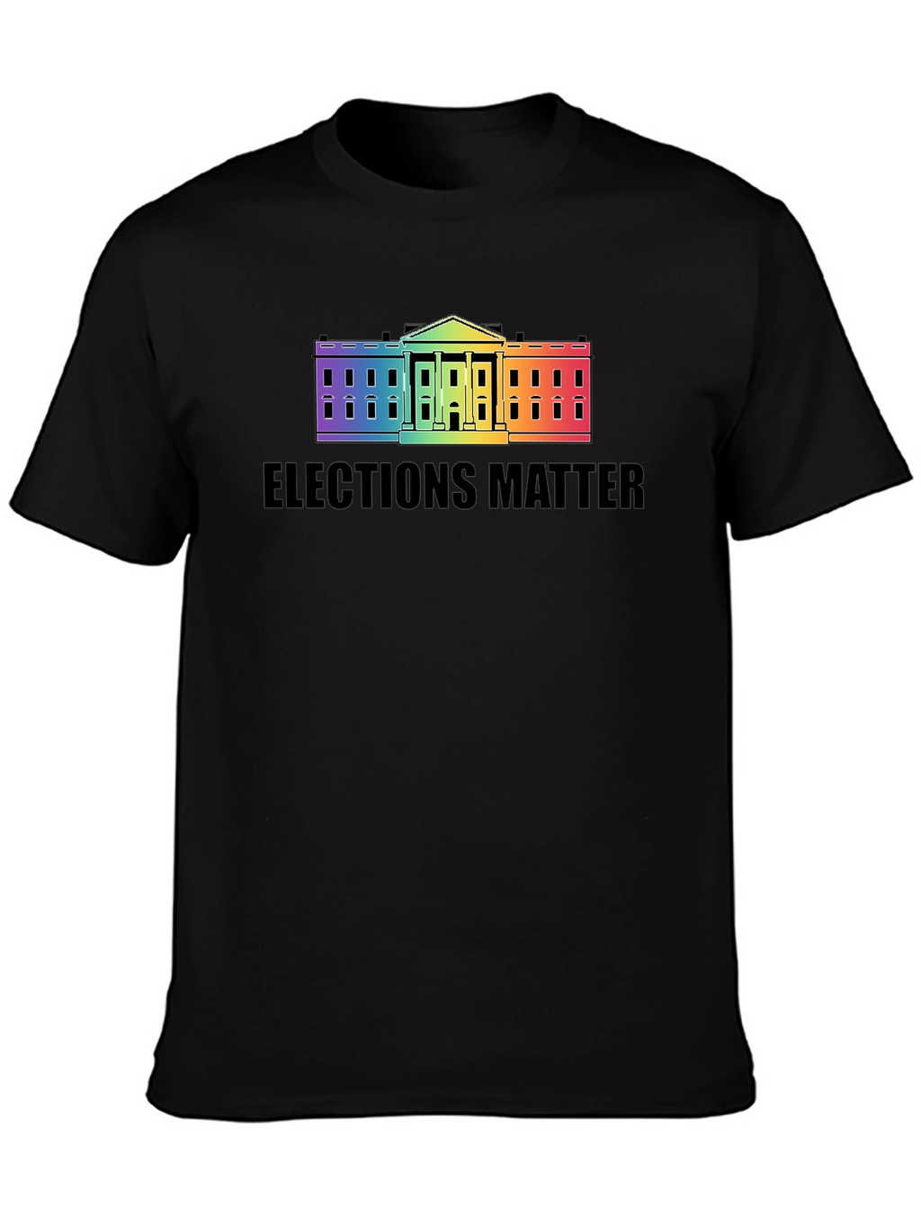 Elections Matter Rainbow White House Graphic T-Shirt