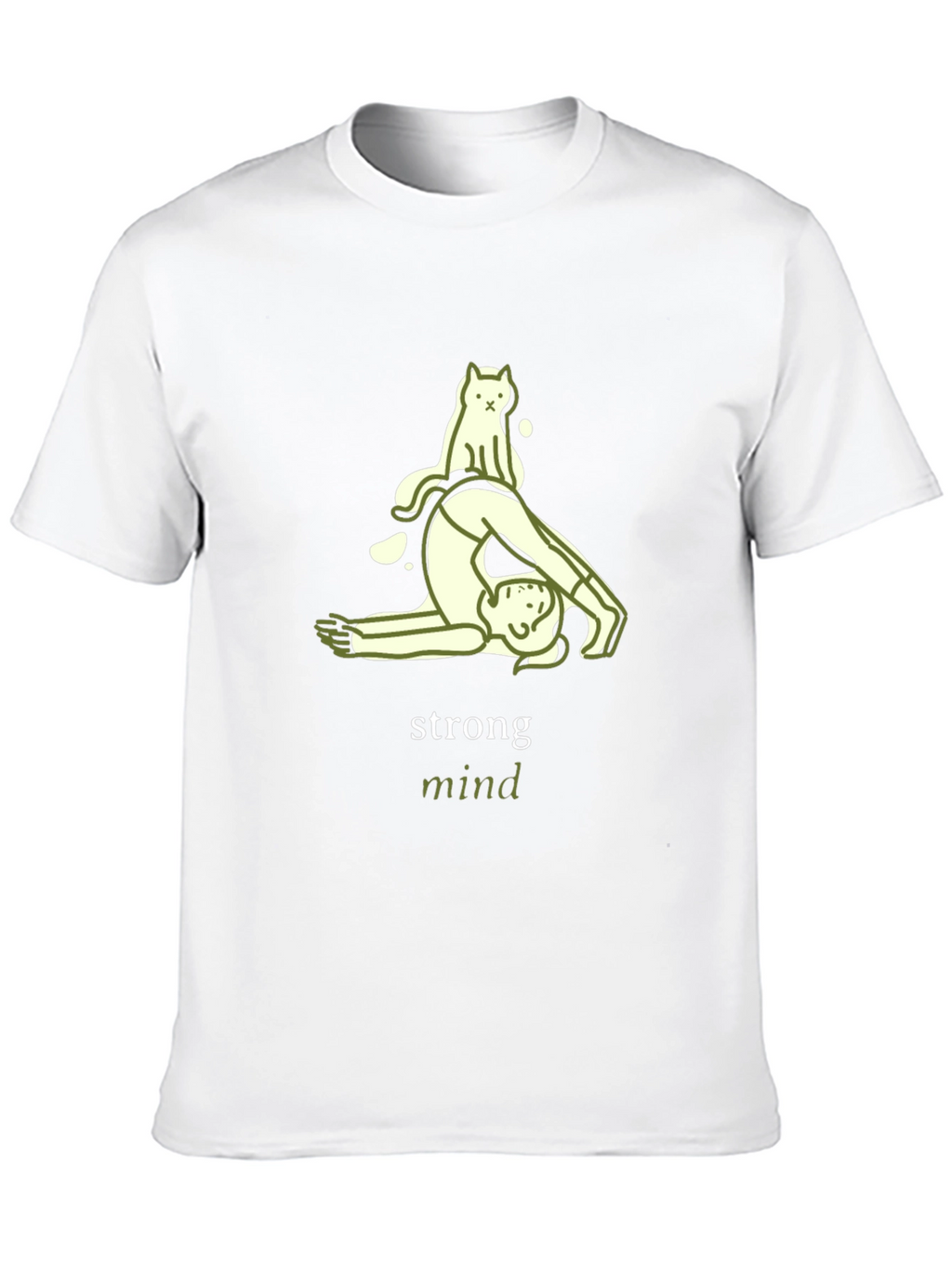 Strong Mind Yoga Cat T-Shirt