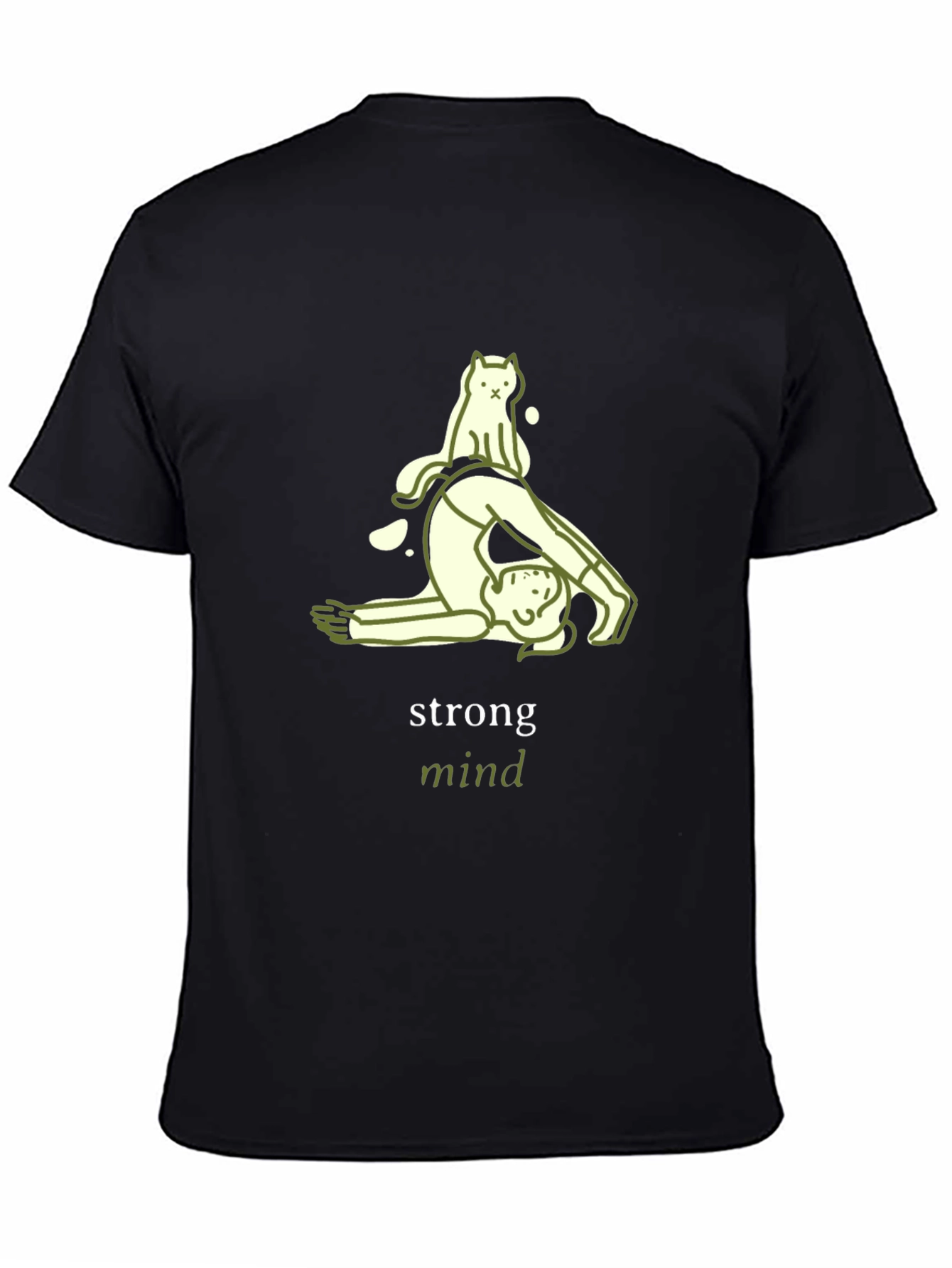 Strong Mind Yoga Cat T-Shirt