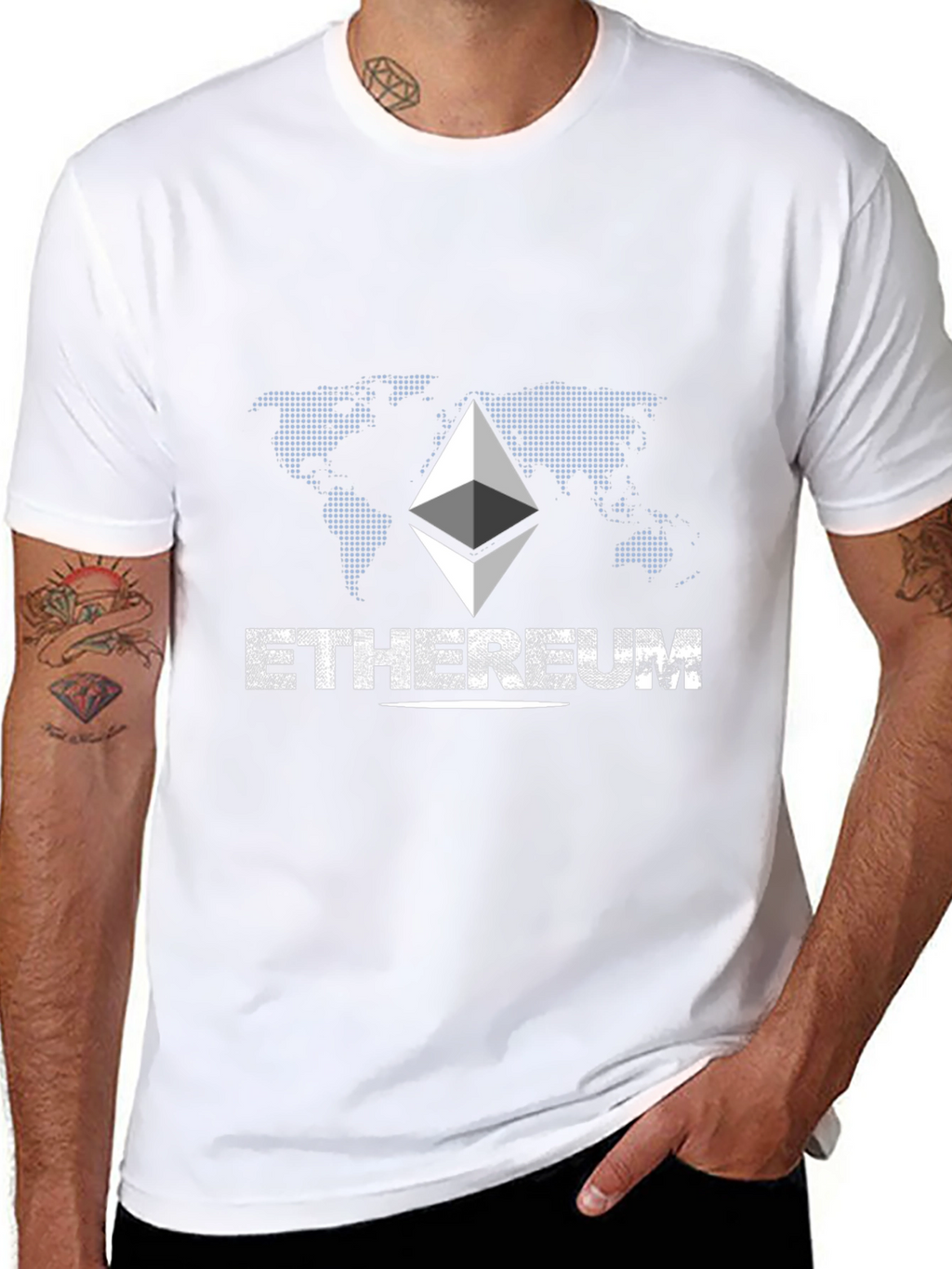 Ethereum Graphic Print Black T-Shirt