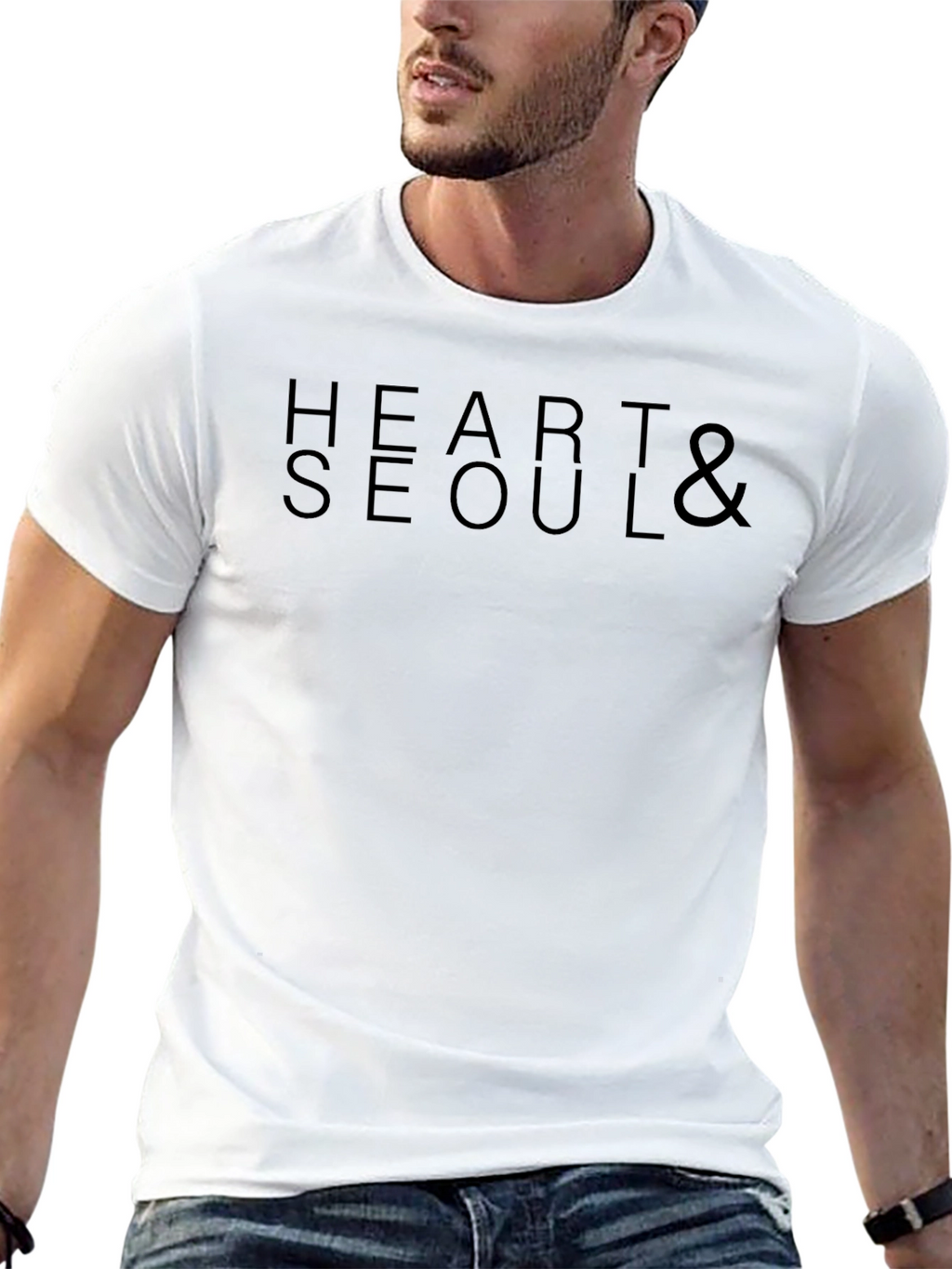 Heart & Seoul Black Graphic Tee Shirt