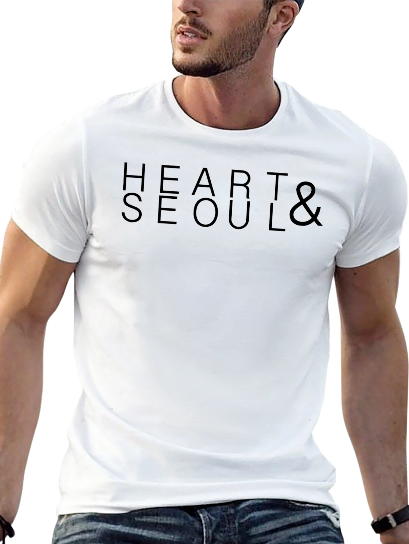 Heart & Seoul Black Graphic Tee Shirt