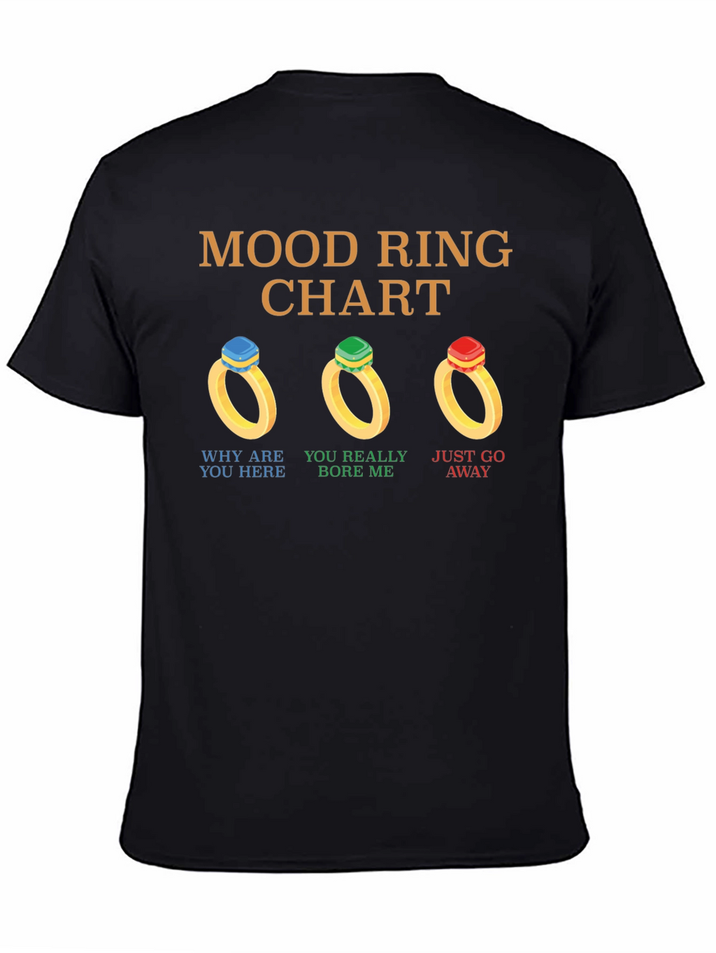 Mood Ring Chart T-Shirt Funny Graphic Tee