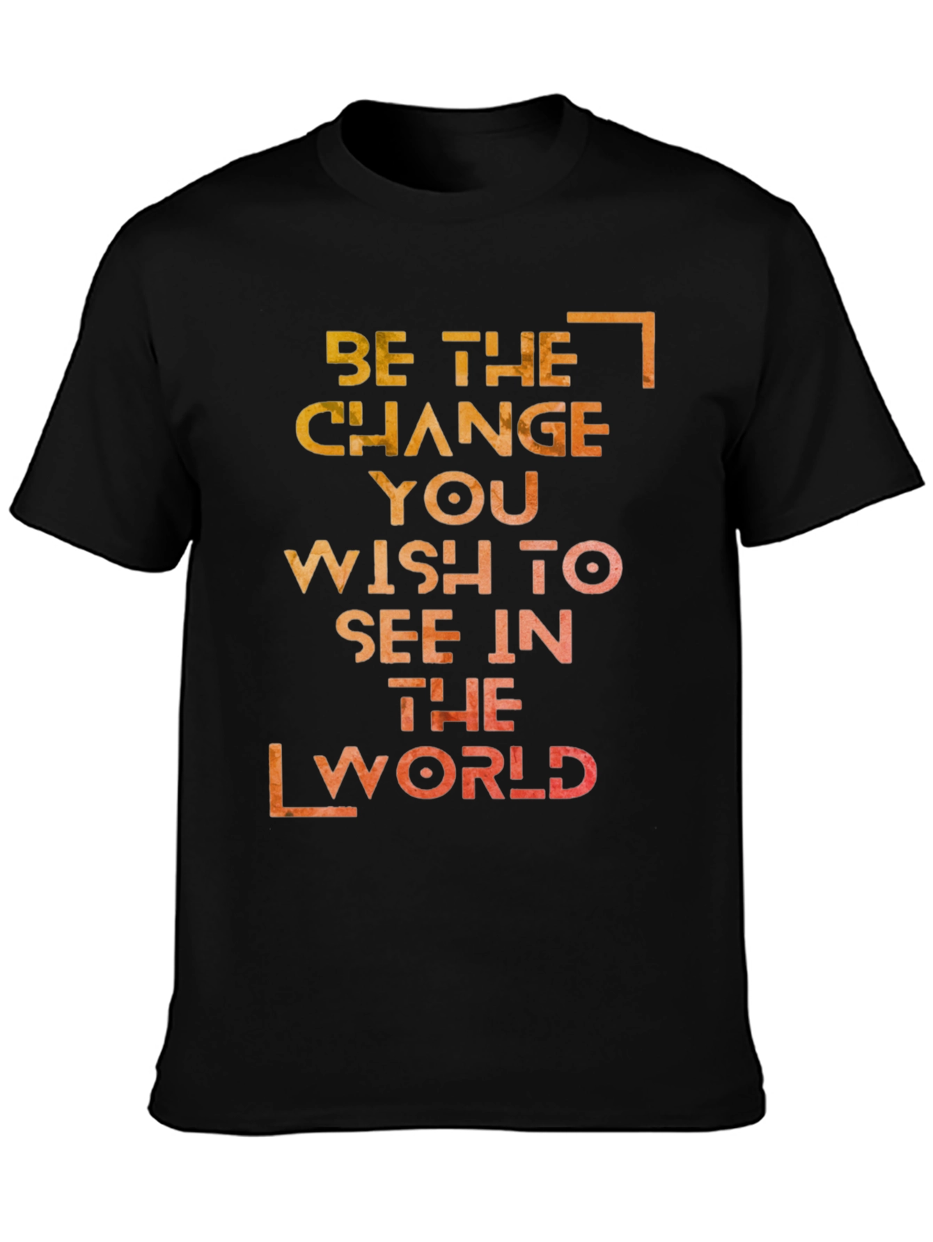 Inspirational Graphic T-Shirt: Be the Change