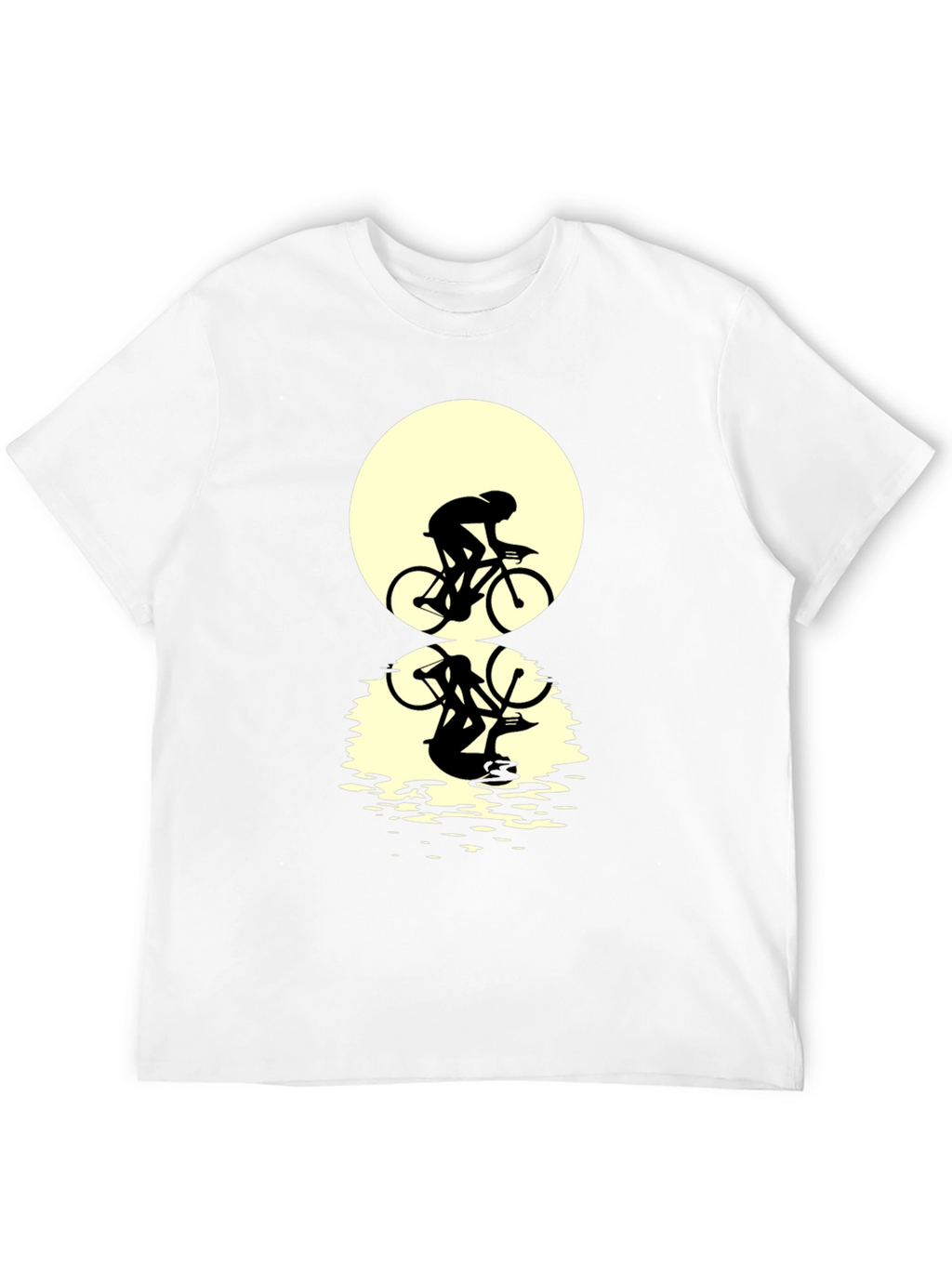 Cyclist Silhouette Graphic Tee - Black