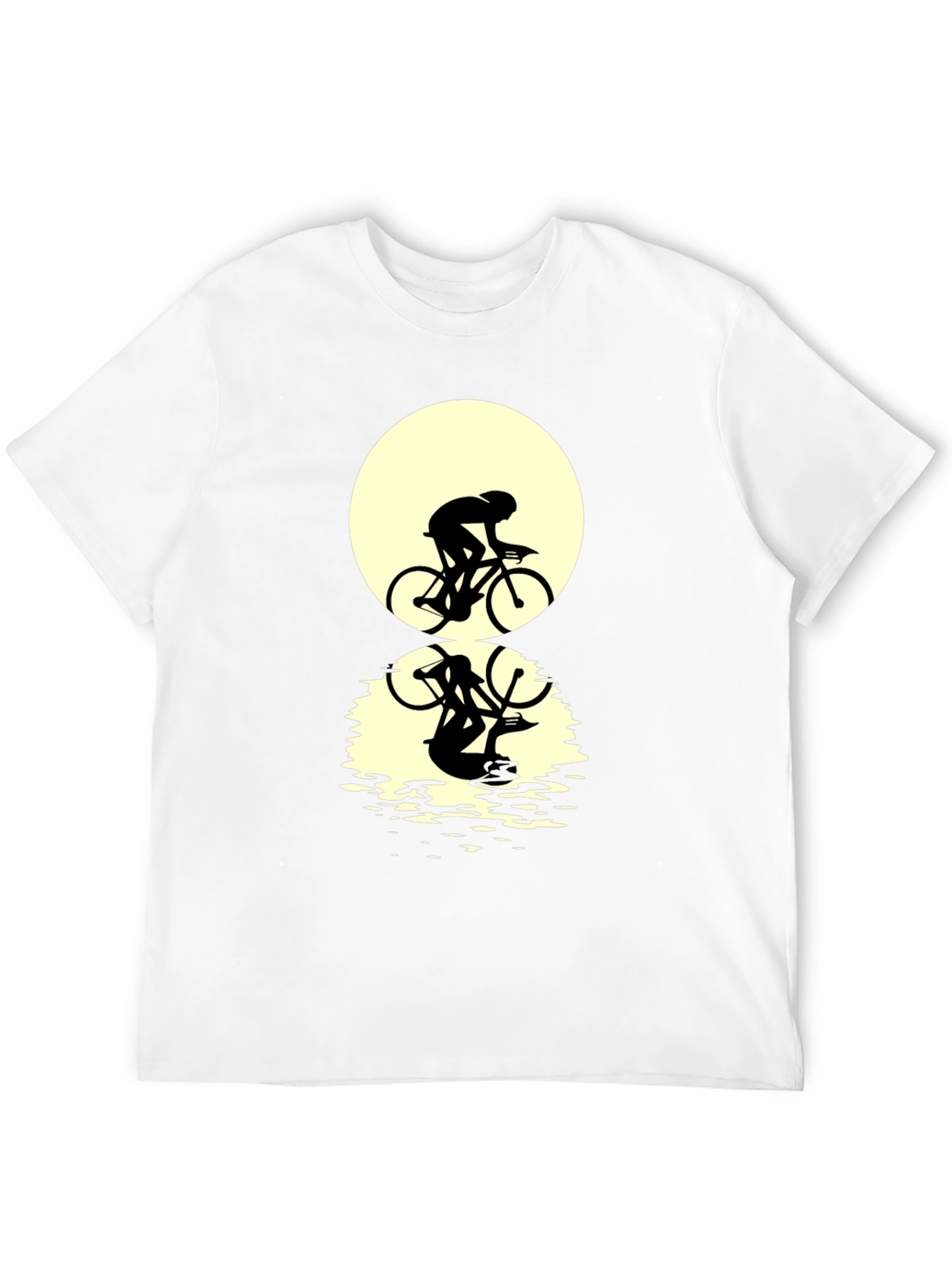 Cyclist Silhouette Graphic Tee - Black