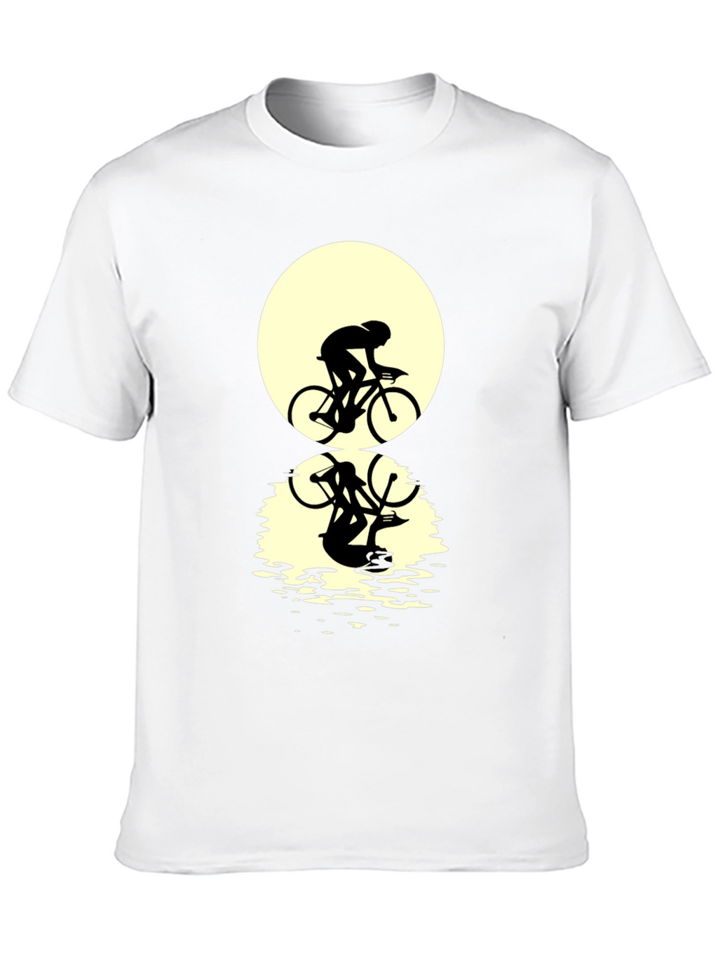 Cyclist Silhouette Graphic Tee - Black