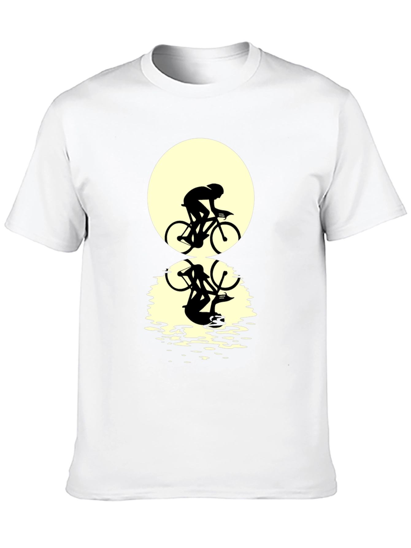 Cyclist Silhouette Graphic Tee - Black