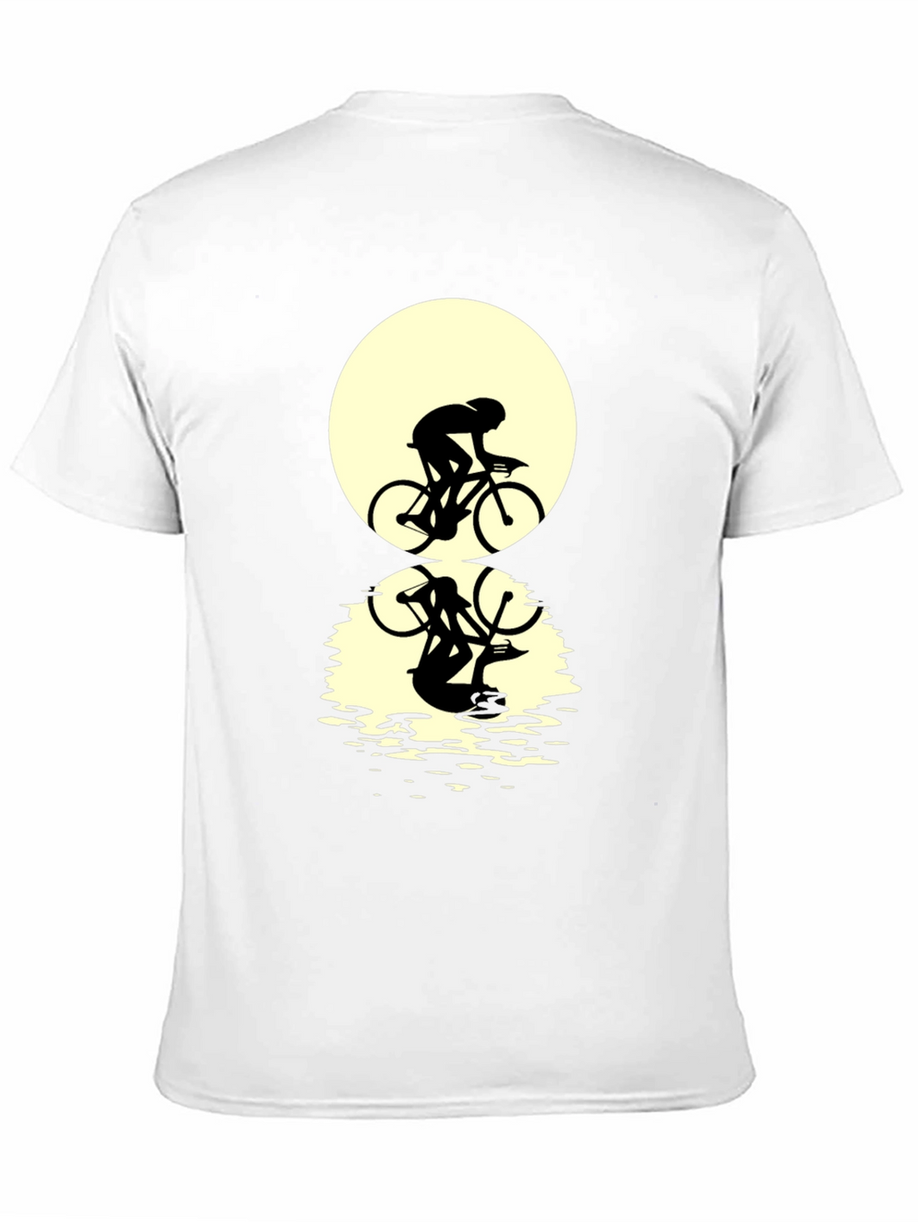 Cyclist Silhouette Graphic Tee - Black