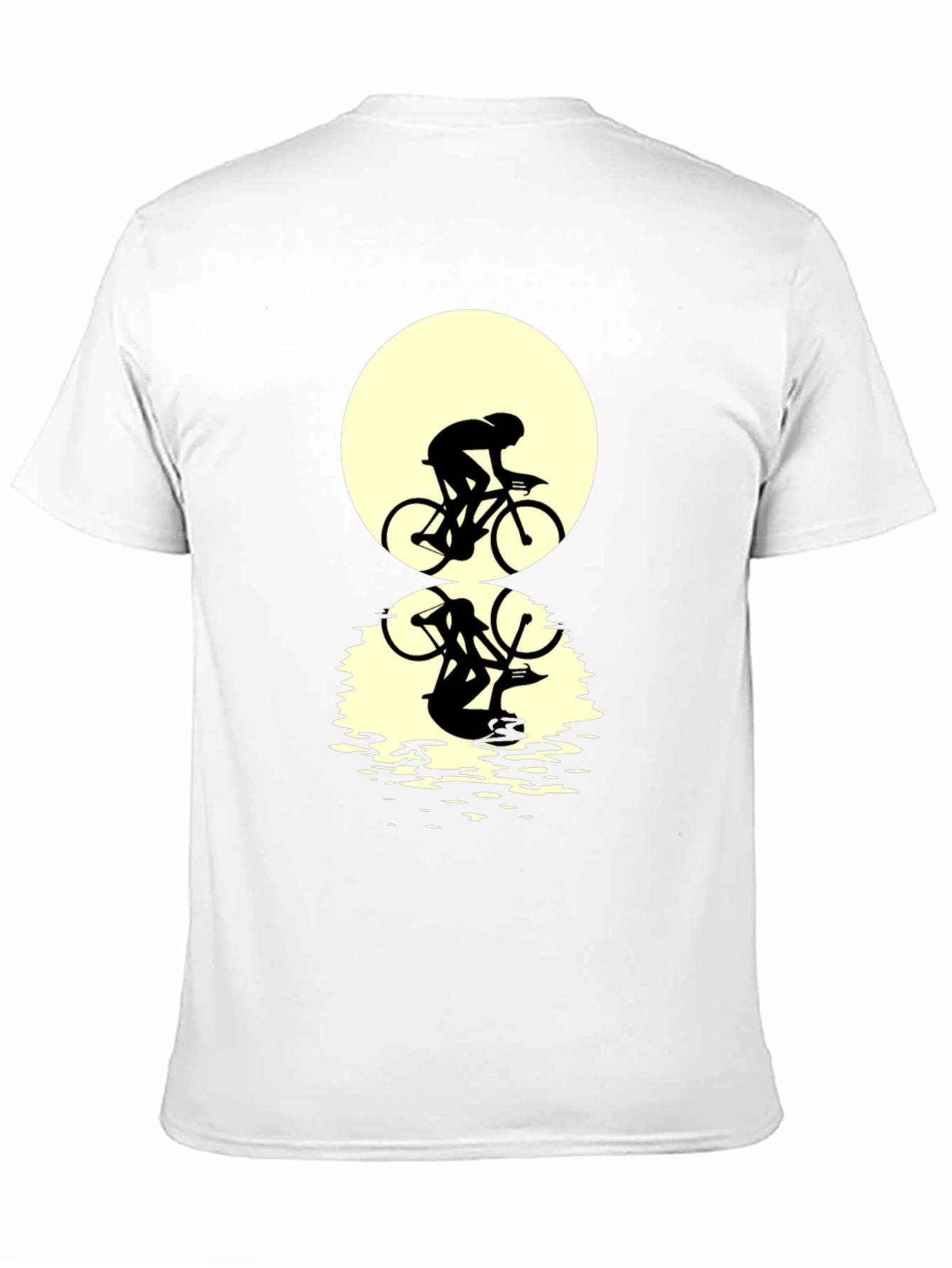 Cyclist Silhouette Graphic Tee - Black