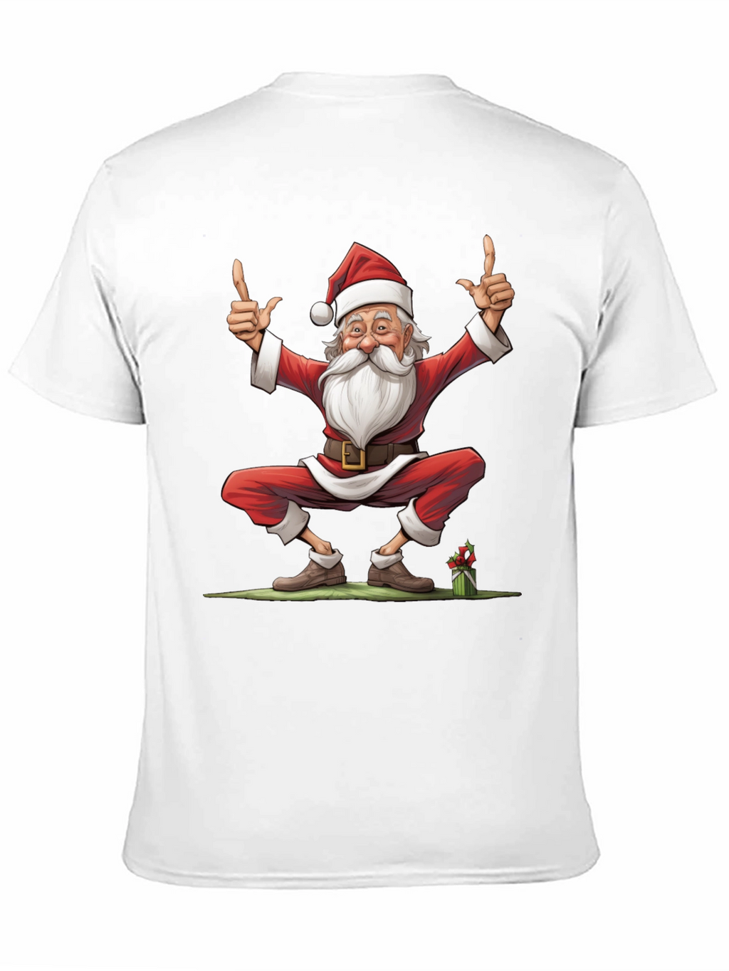 Festive Santa Claus Graphic Tee - Holiday Cheer