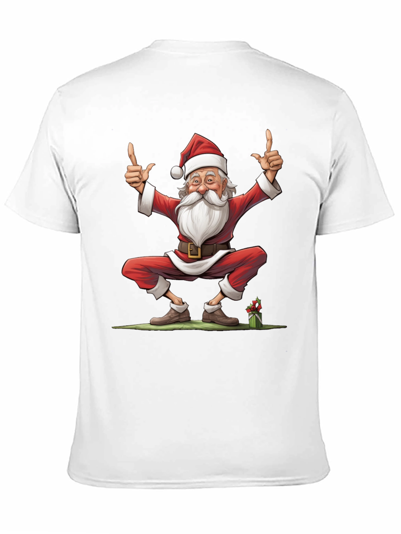 Festive Santa Claus Graphic Tee - Holiday Cheer