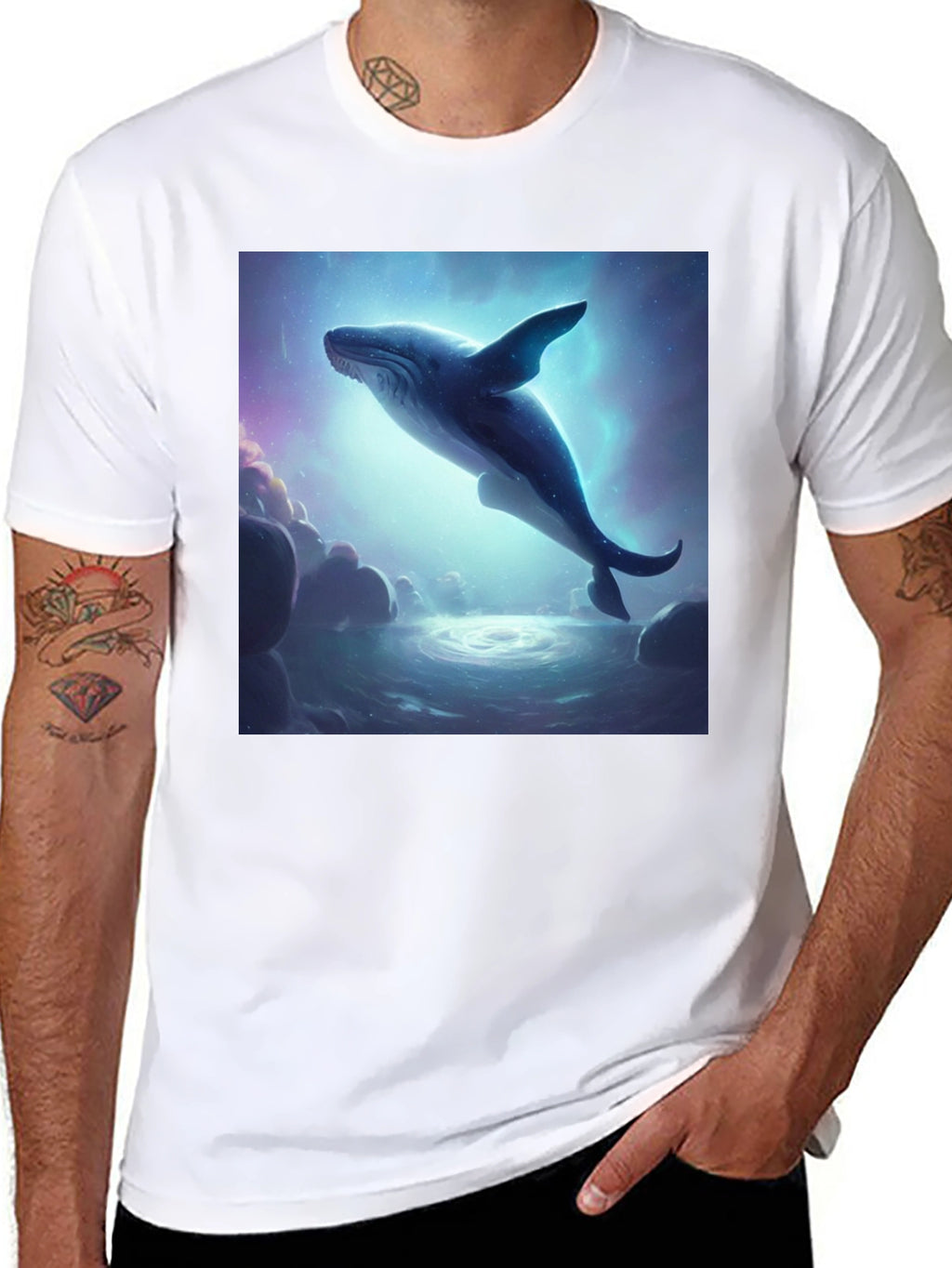 Whale Dream Black T-Shirt