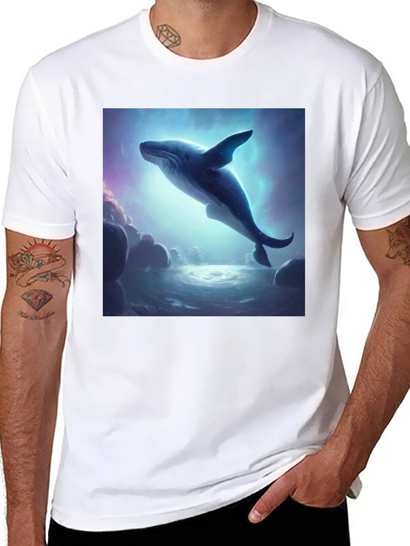 Whale Dream Black T-Shirt