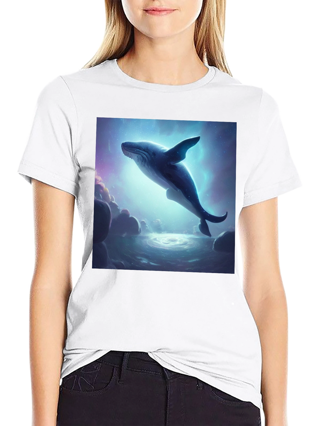 Whale Dream Black T-Shirt