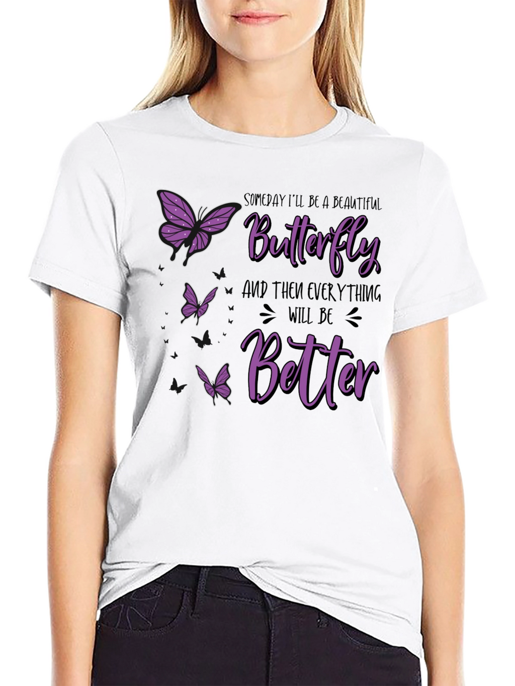 Butterfly Graphic Print T-Shirt - Unisex
